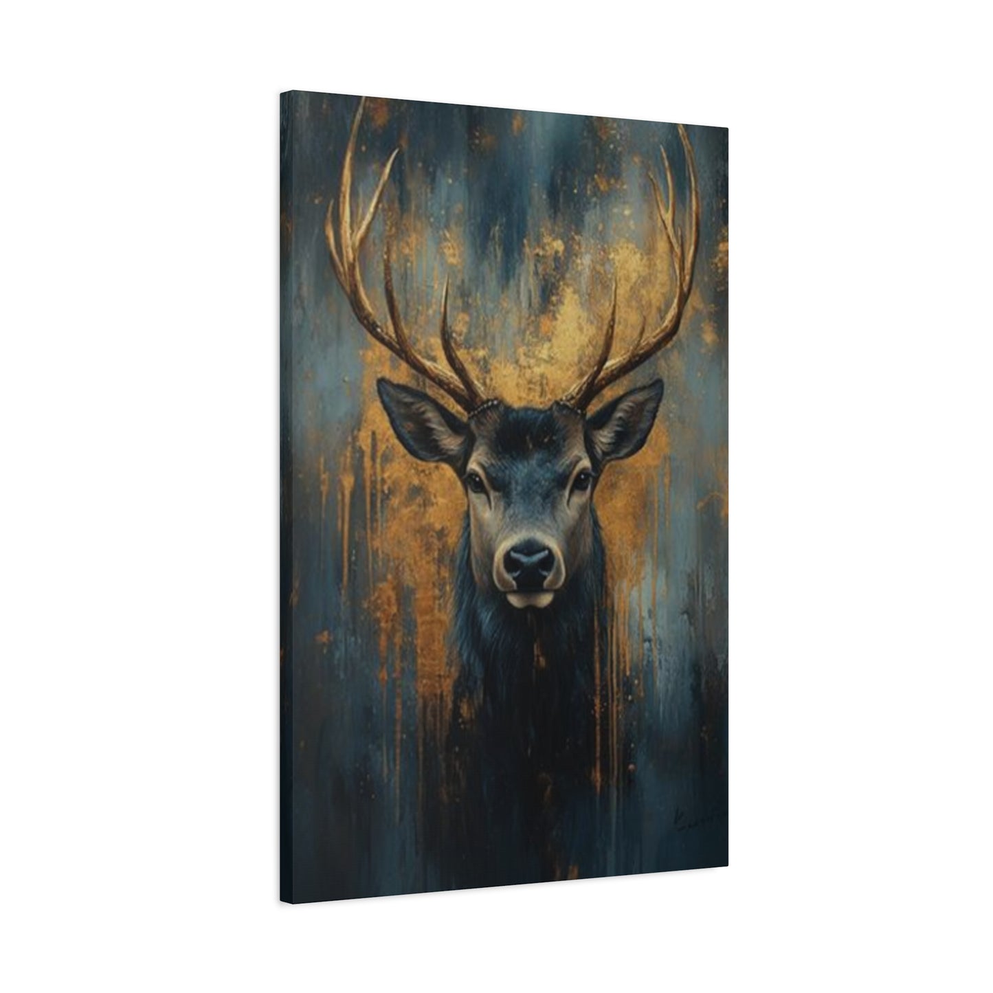 Golden Canvas Reindeer Wall Art & Canvas Prints