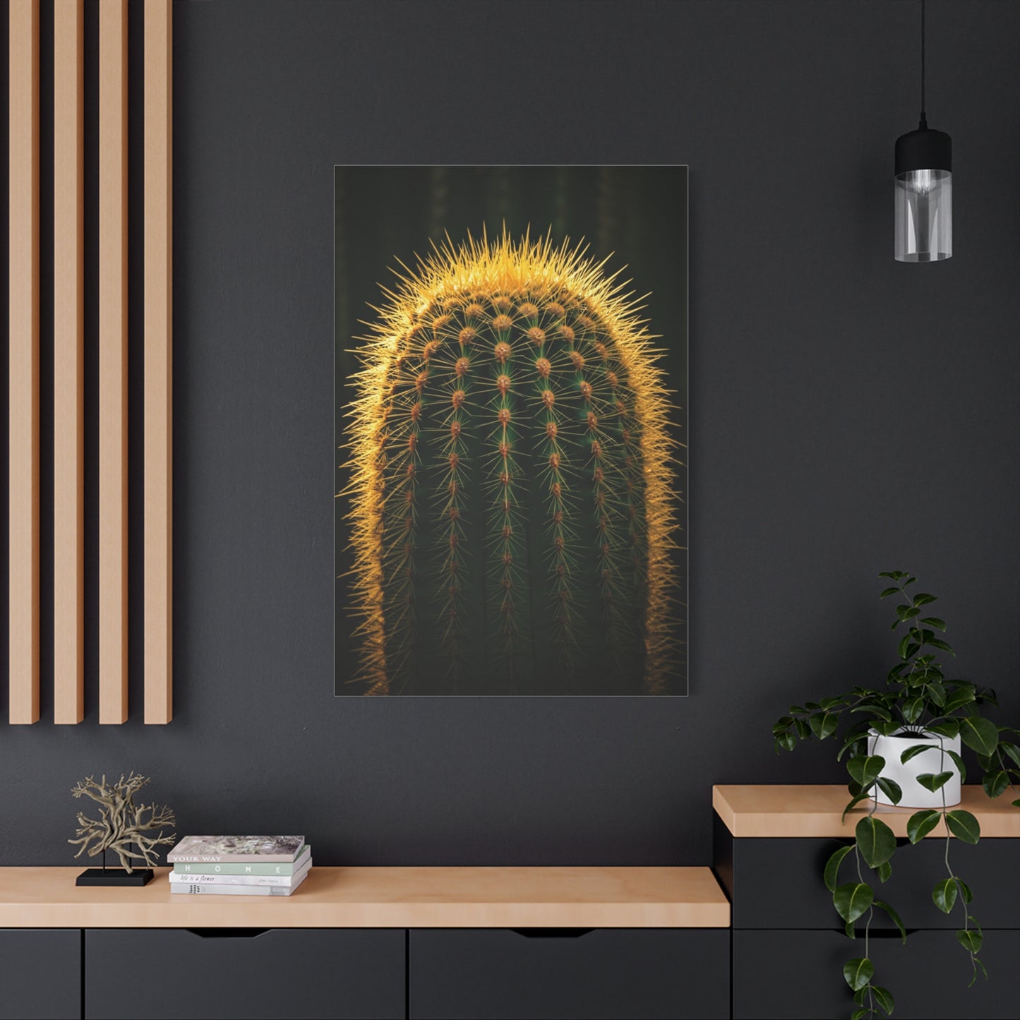 Radiant Barrel Cactus Glow Wall Art & Canvas Prints