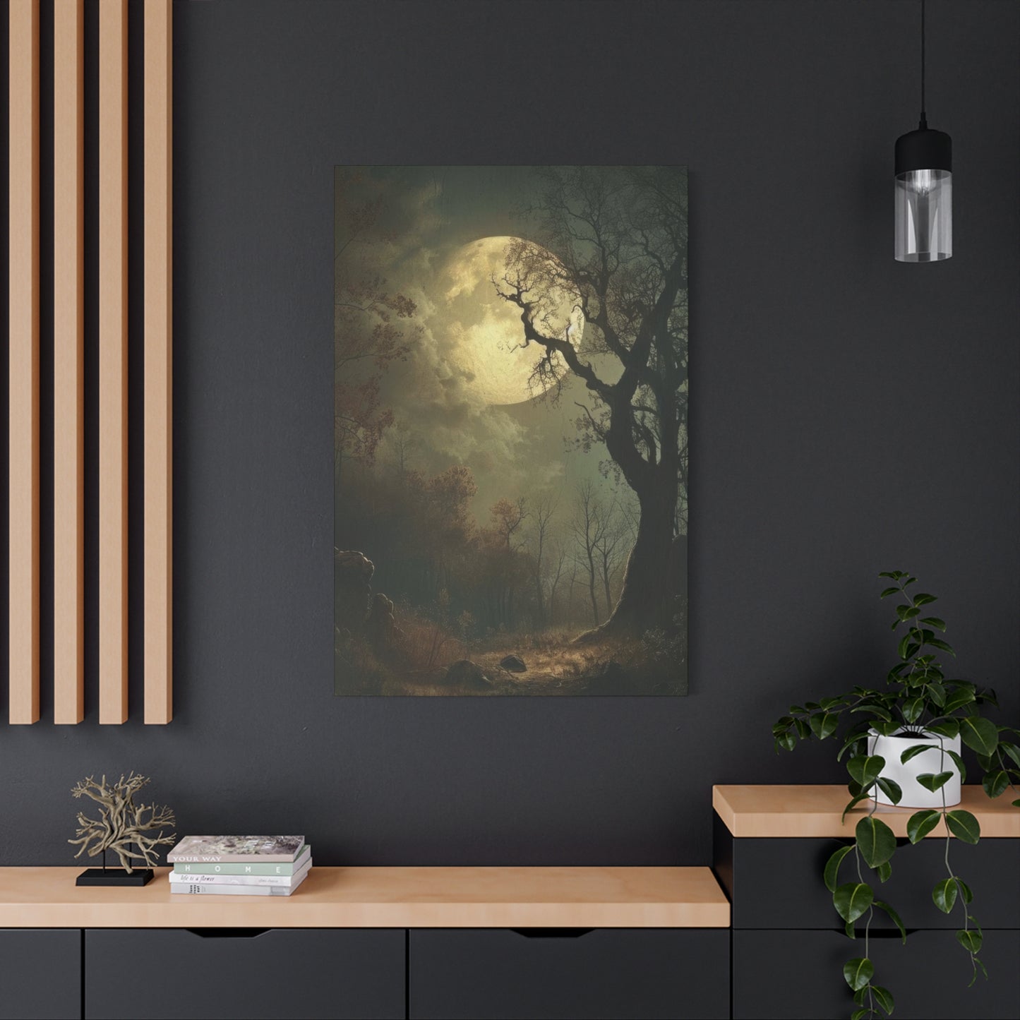 Moon At Night Dark Academia Wall Art & Canvas Prints