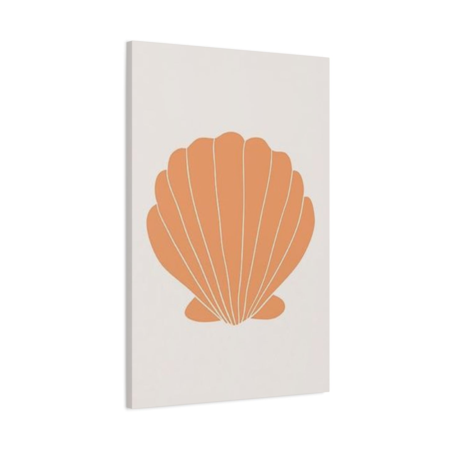 Beautiful Orange Shell Drawing Wall Art & Canvas Prints