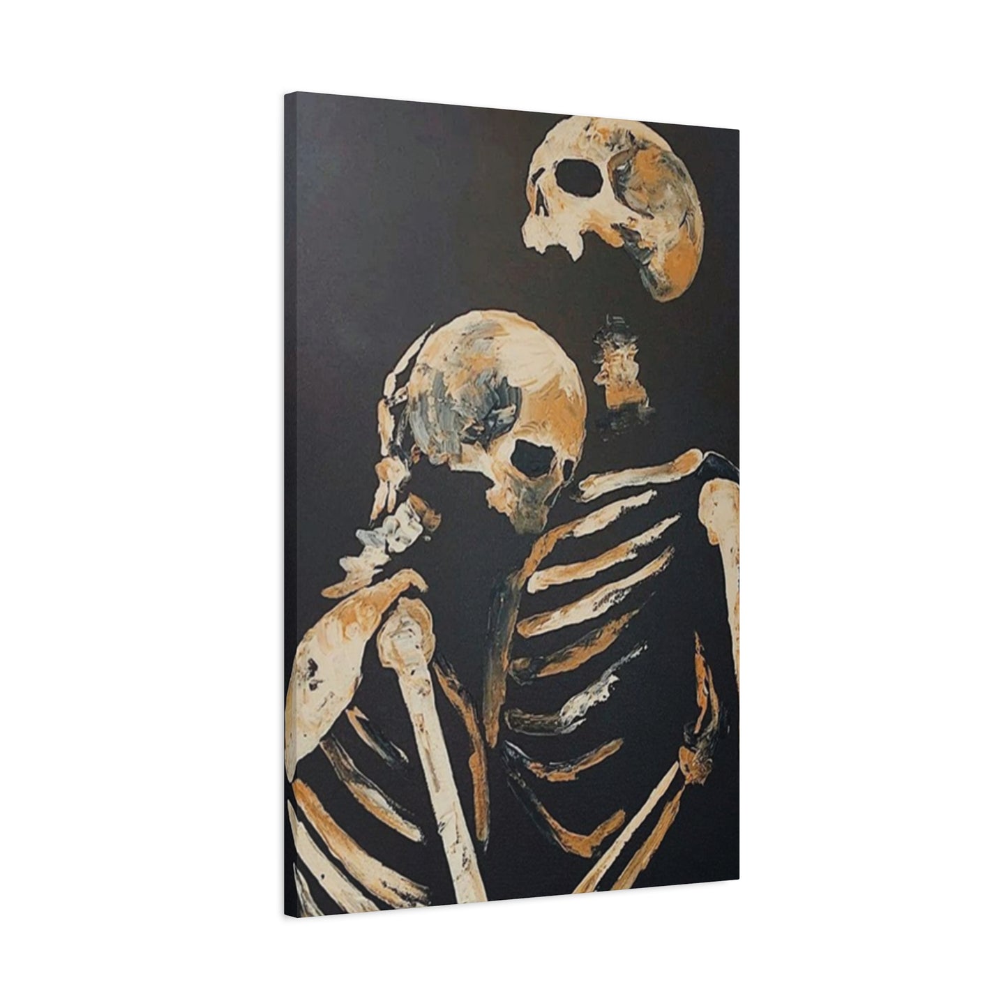 Couple Skeleton Hugging Wall Art & Canvas Prints