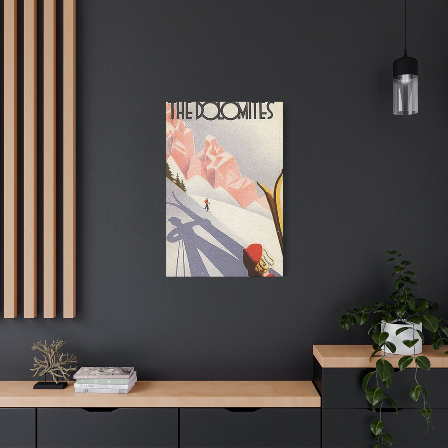 The Dolomites Skiing Poster Wall Art & Canvas Prints