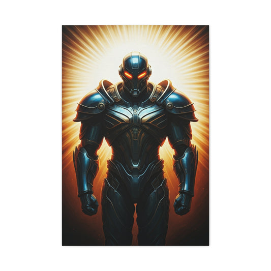 Radiant Cyber Warrior Wall Art & Canvas Print