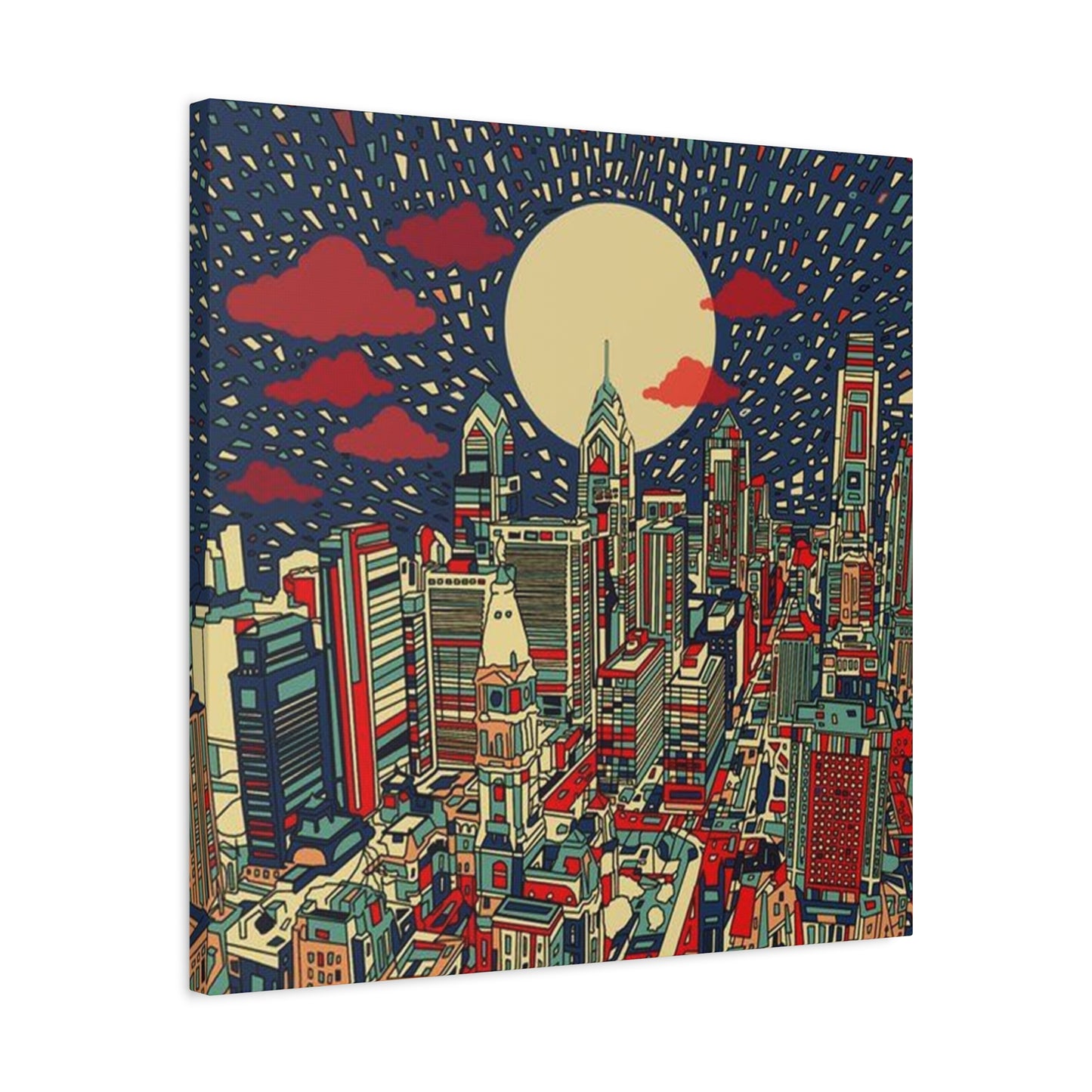 City Skyline Philadelphia Poster Wall Art & Canvas Prints