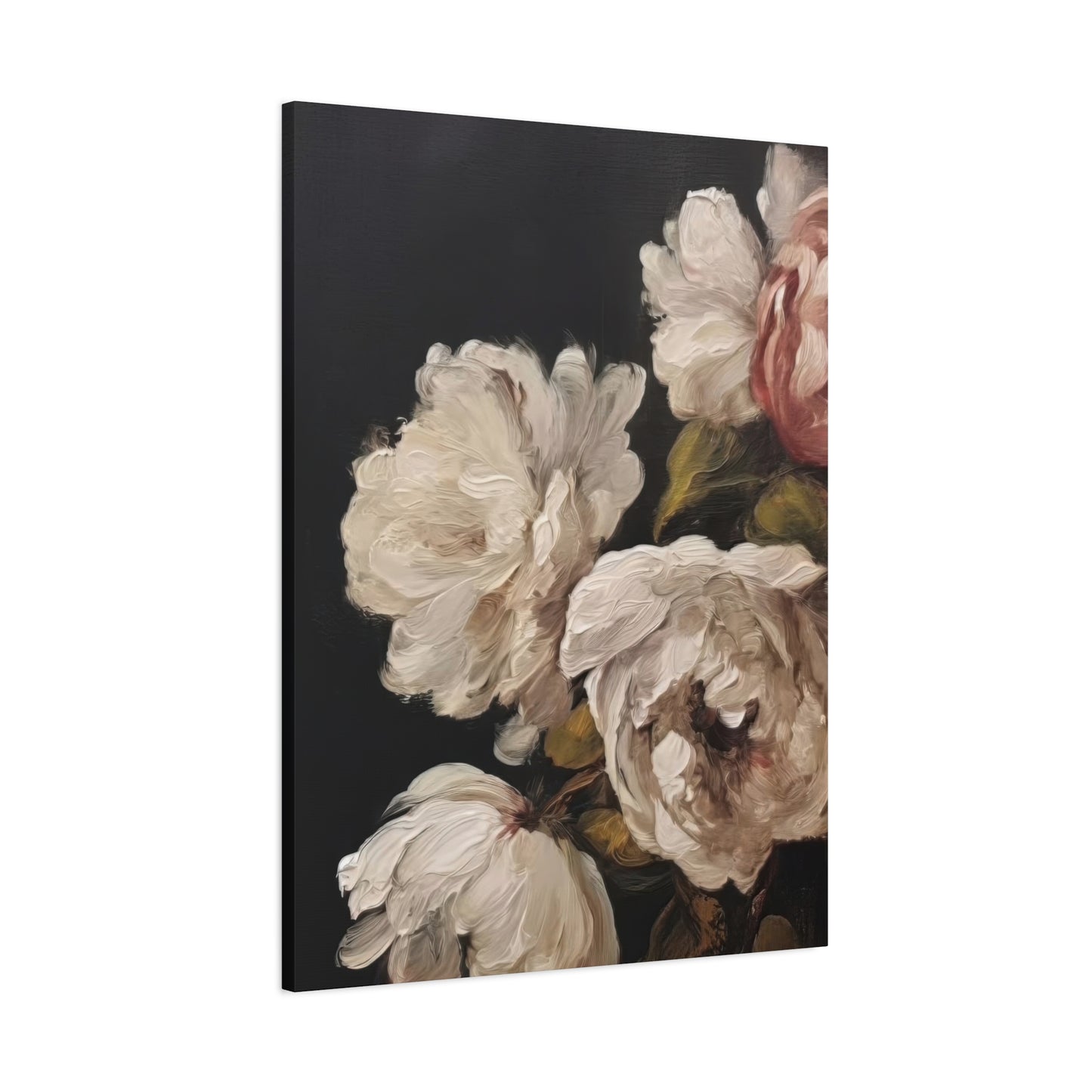 White Flower Dark Wall Art & Canvas Prints