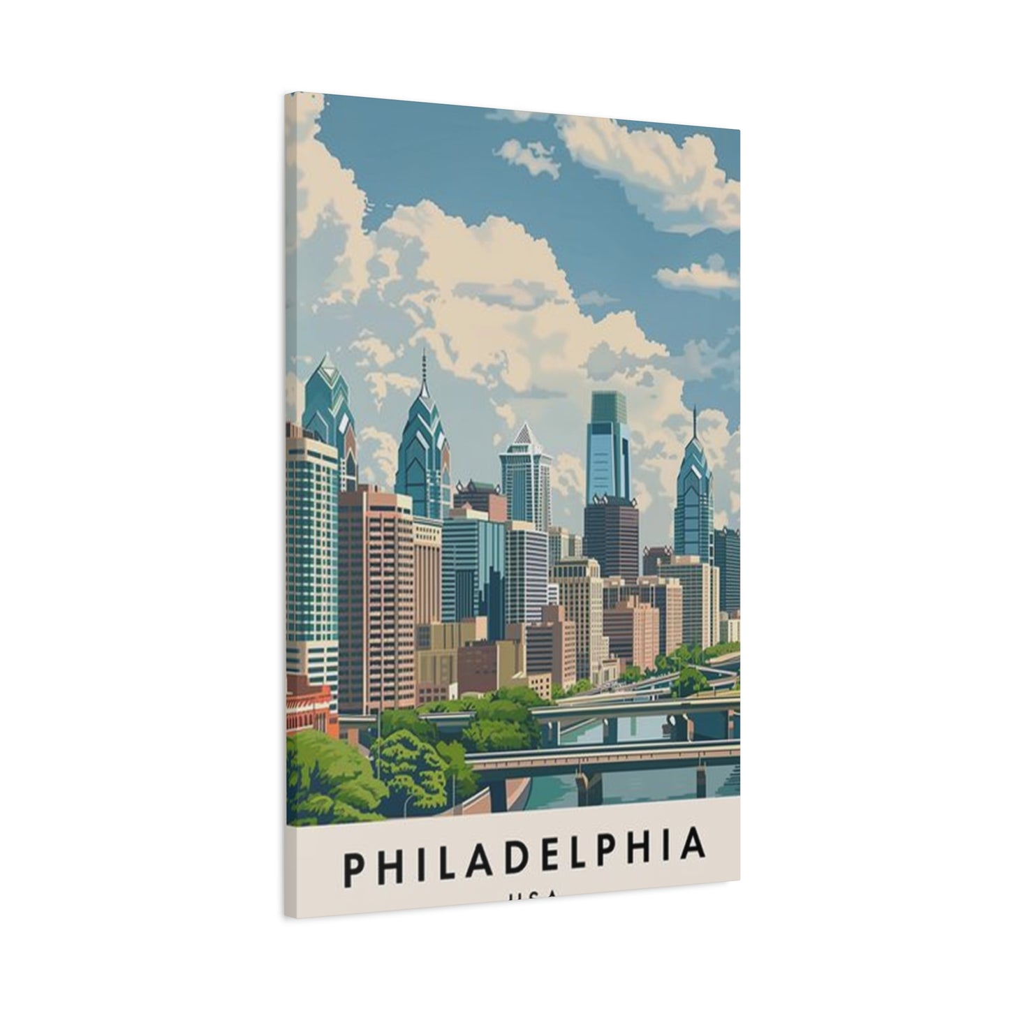 Bright Sunny Day In Philadelphia Wall Art & Canvas Prints