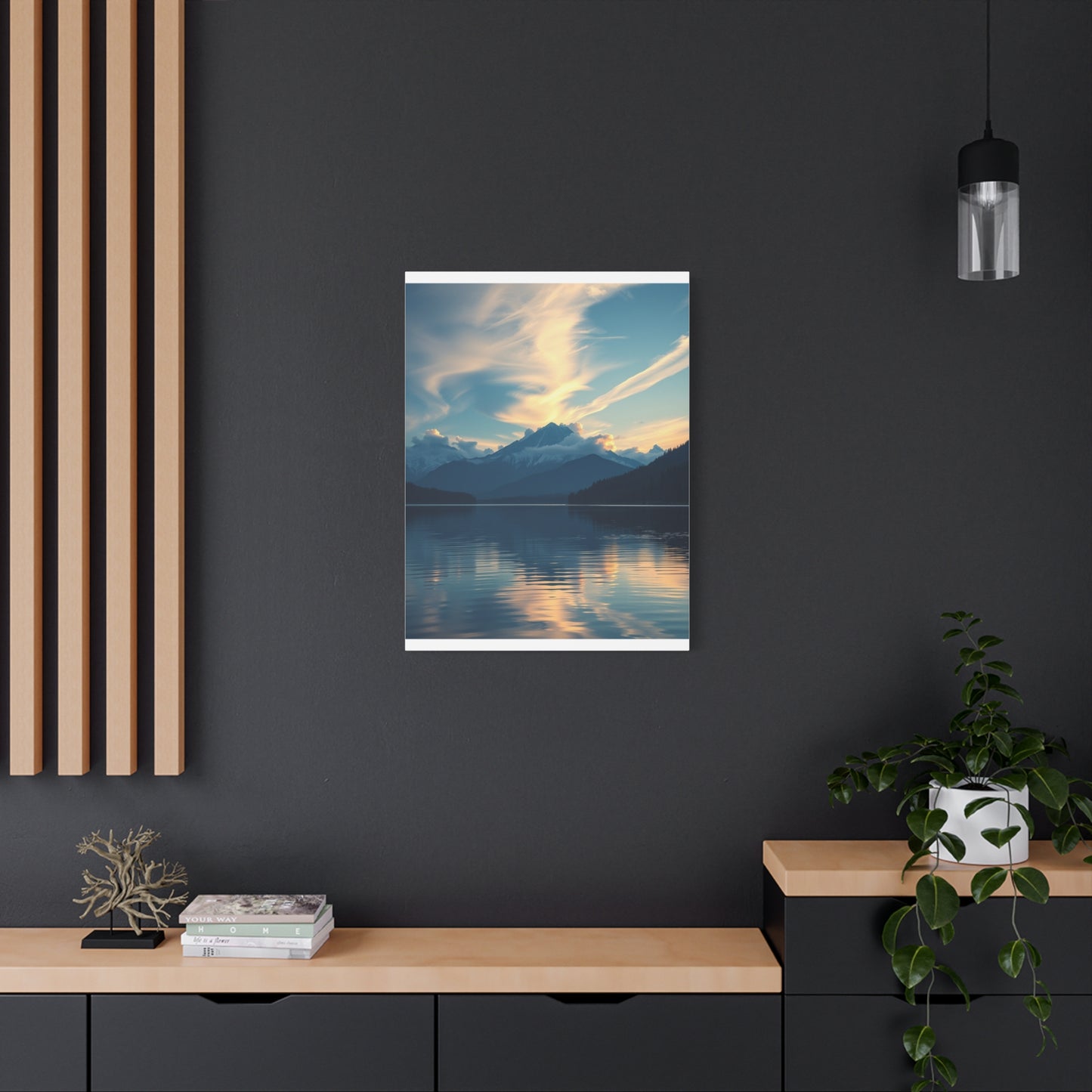 Premium Lake Canvas Print: Tranquil Waters Wall Decor