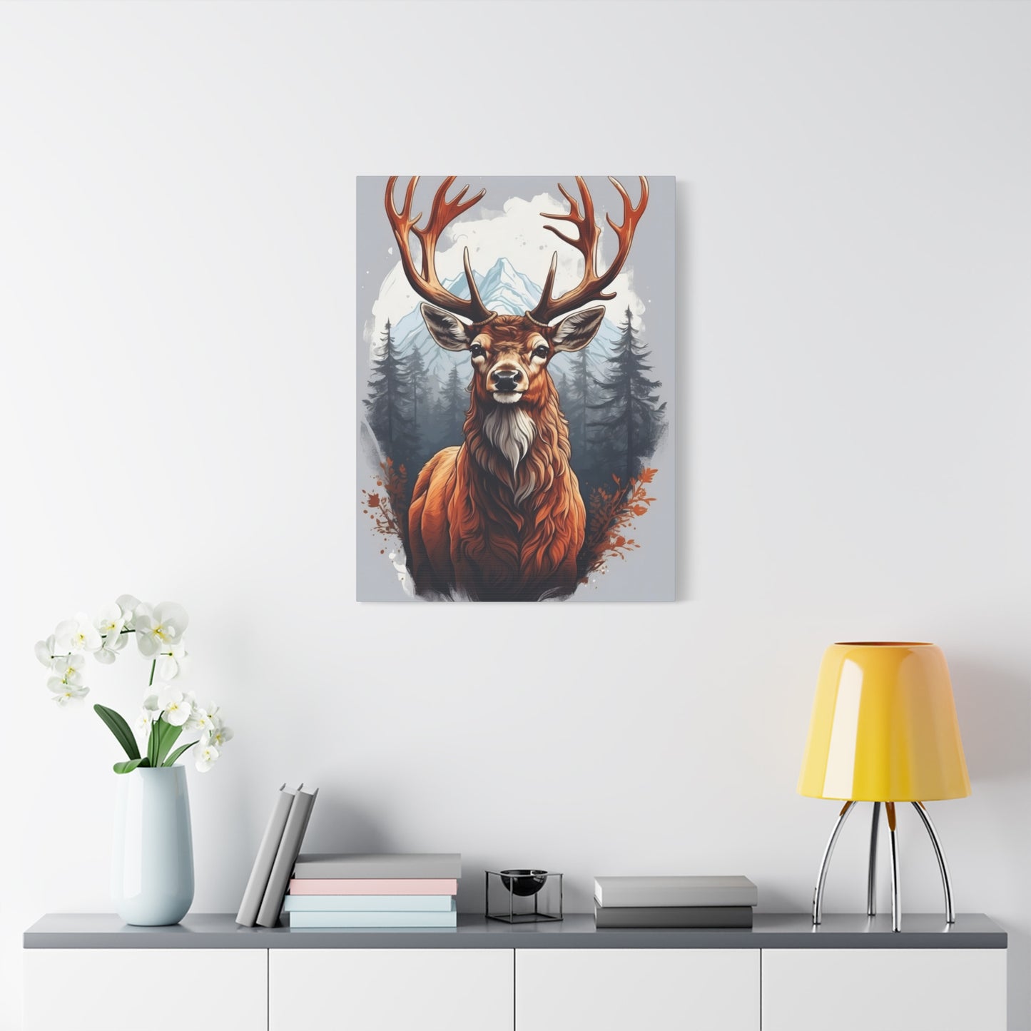 Deer With Large Antlers Wall Art & Canvas Prints