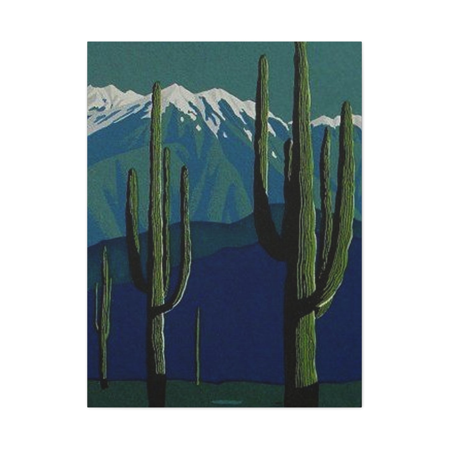 Abstract Arizona Green Cactus Wall Art & Canvas Prints