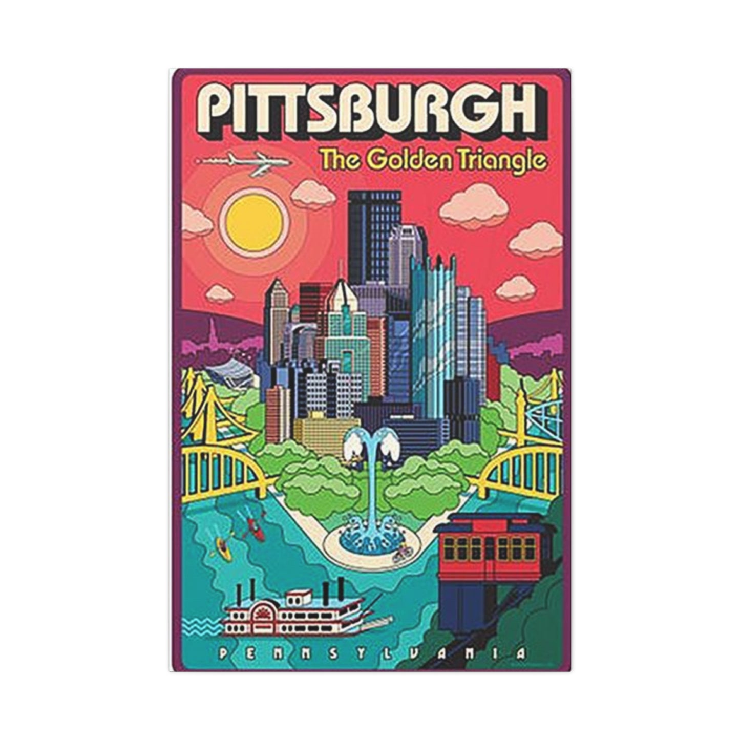 Pittsburgh The Golden Triangle Poster Wall Art & Canvas Prints