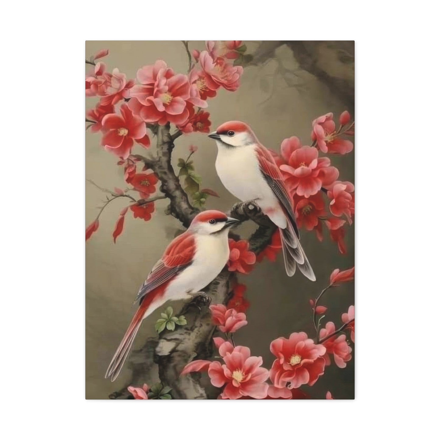 Birds Red Leaves Wall Art & Canvas Prints
