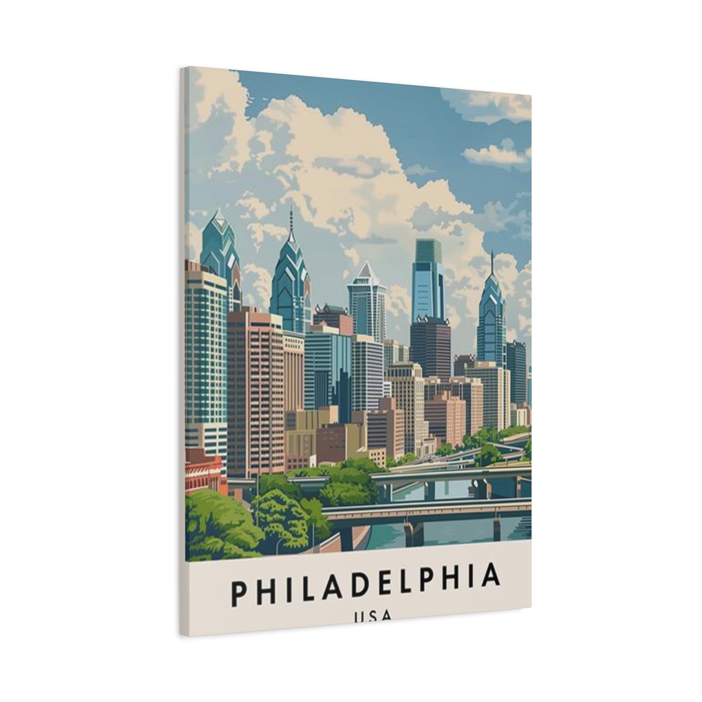 Bright Sunny Day In Philadelphia Wall Art & Canvas Prints