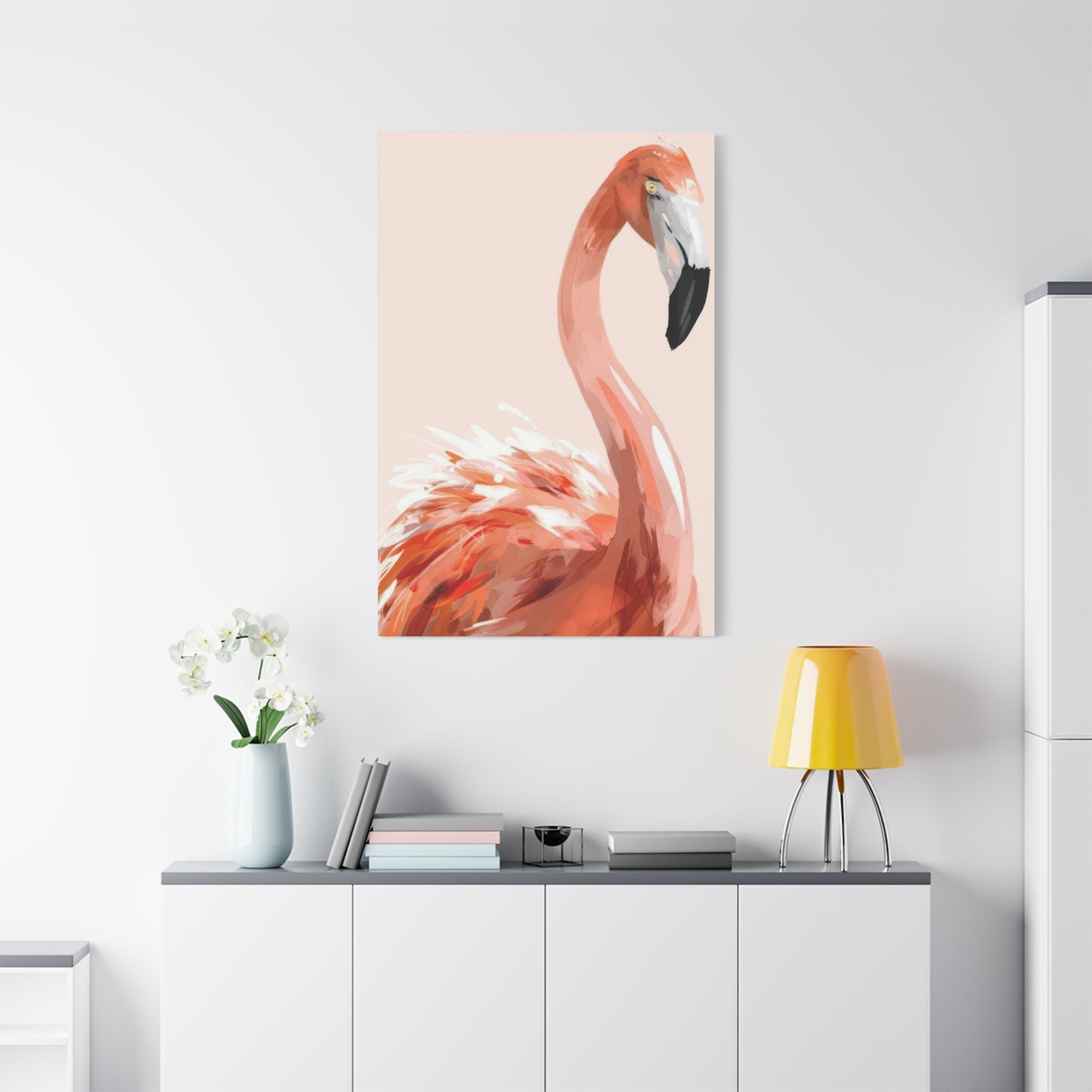 Flamingo Light Portrait Wall Art & Canvas Prints