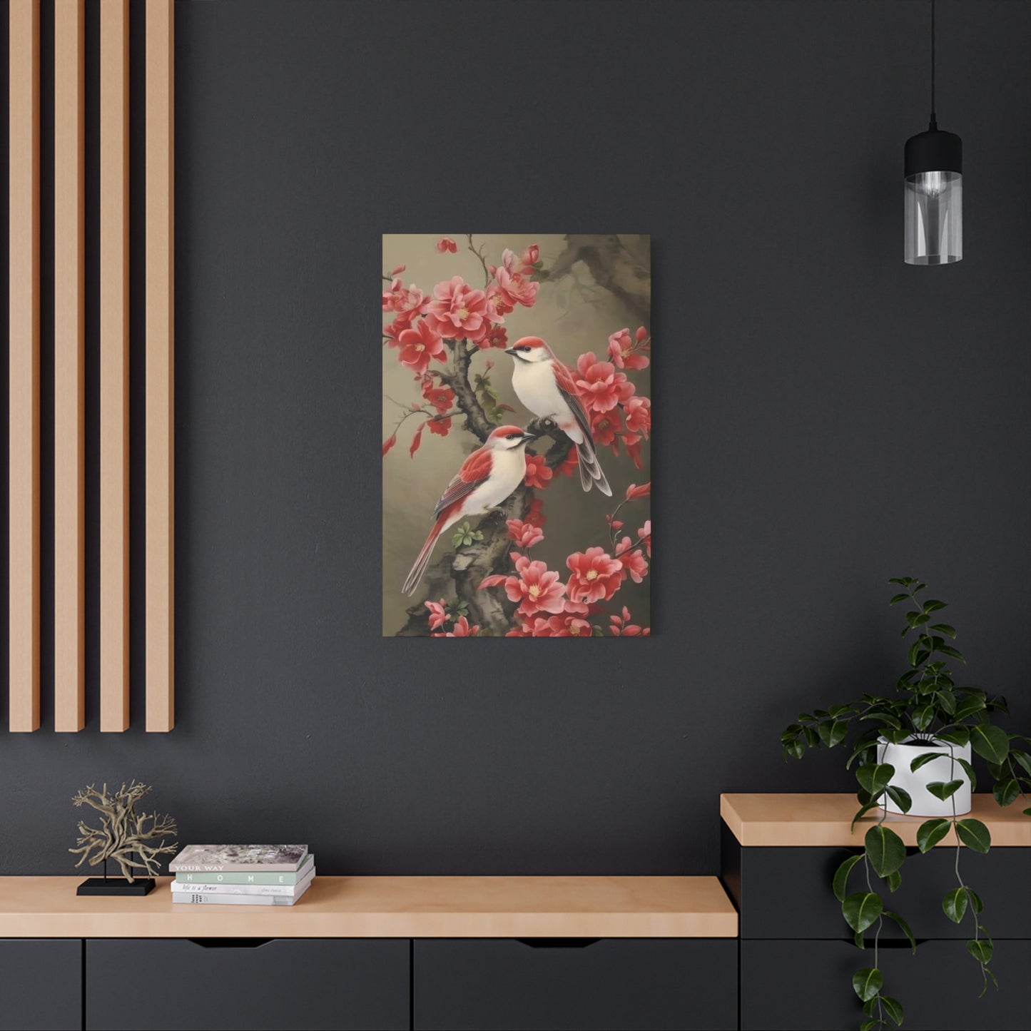 Birds Red Leaves Wall Art & Canvas Prints