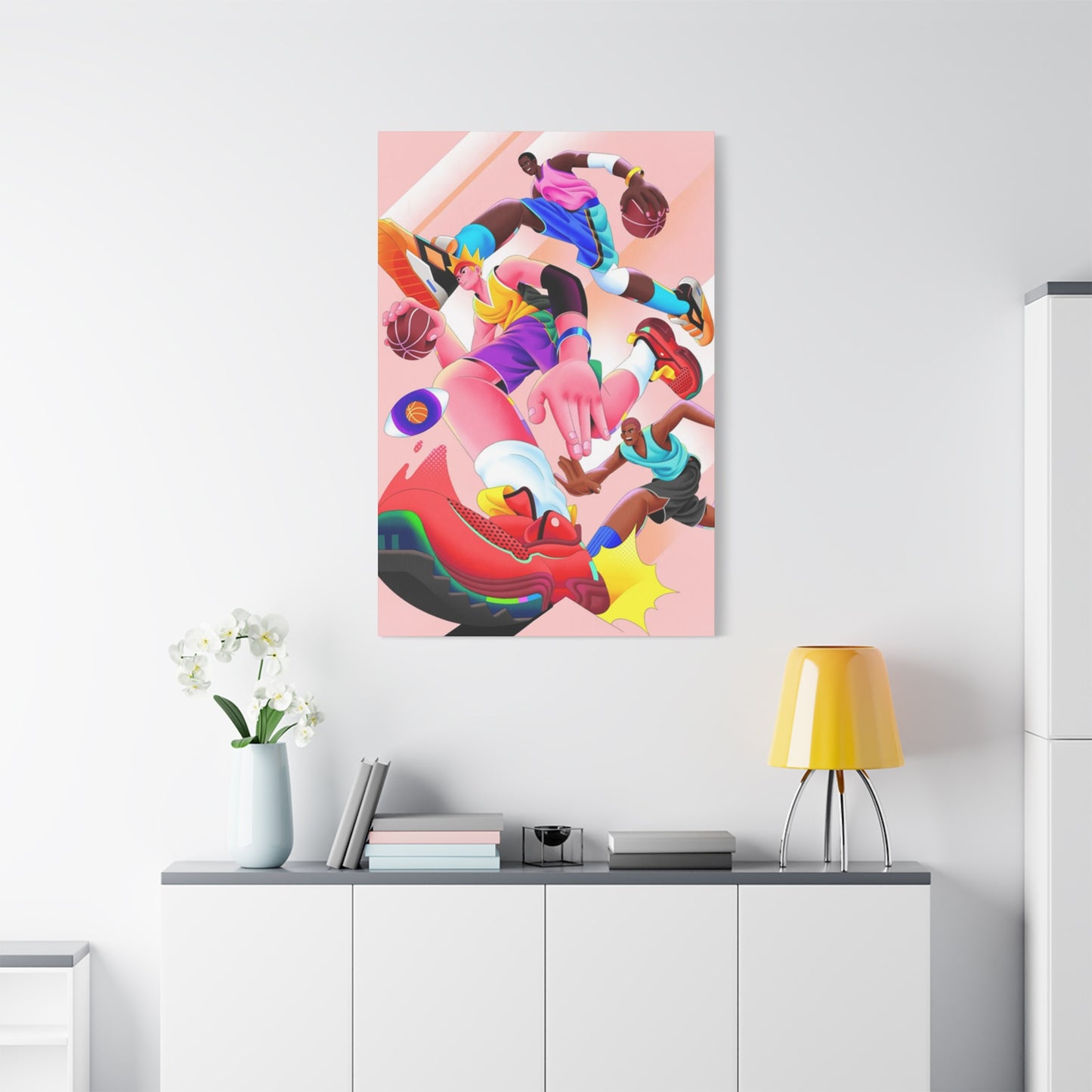 Basketball Illustration Poster Wall Art & Canvas Prints