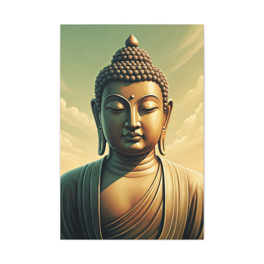 Peaceful Enlightenment Buddha Portrait Wall Art & Canvas Prints