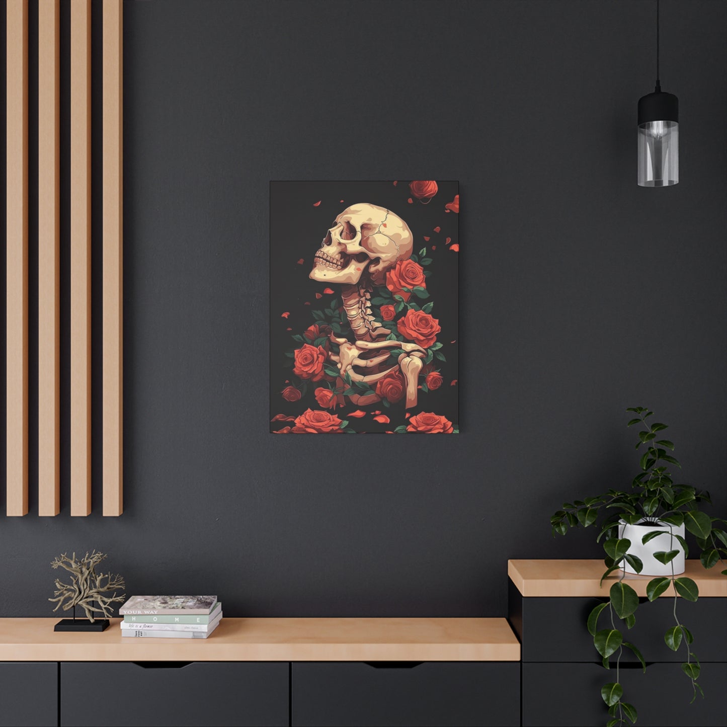 Rose & Skeleton Poster Wall Art & Canvas Prints