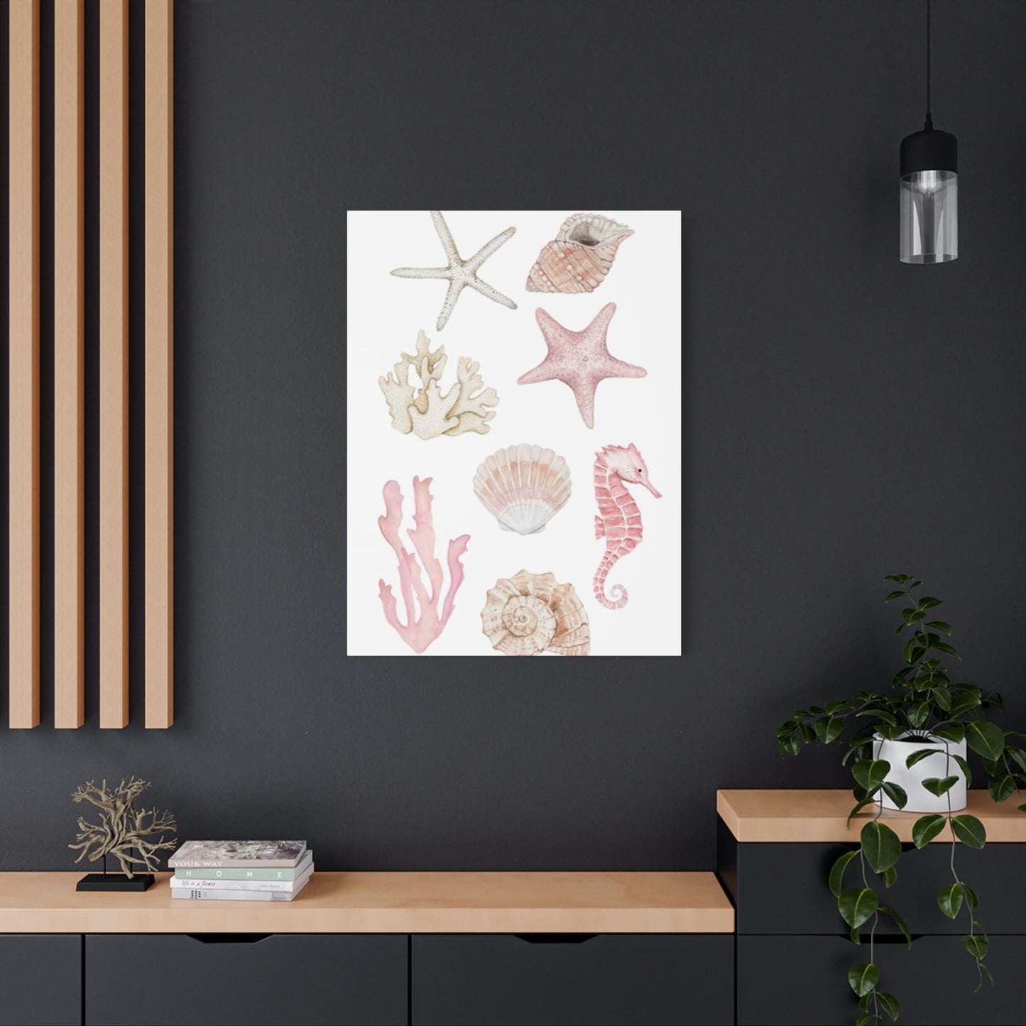 Beautiful Pink Shell Shape Poster Wall Art & Canvas Prints