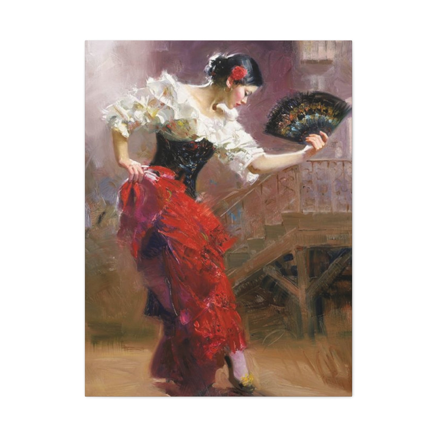 Spain Traditional Dancer Painting Wall Art & Canvas Prints