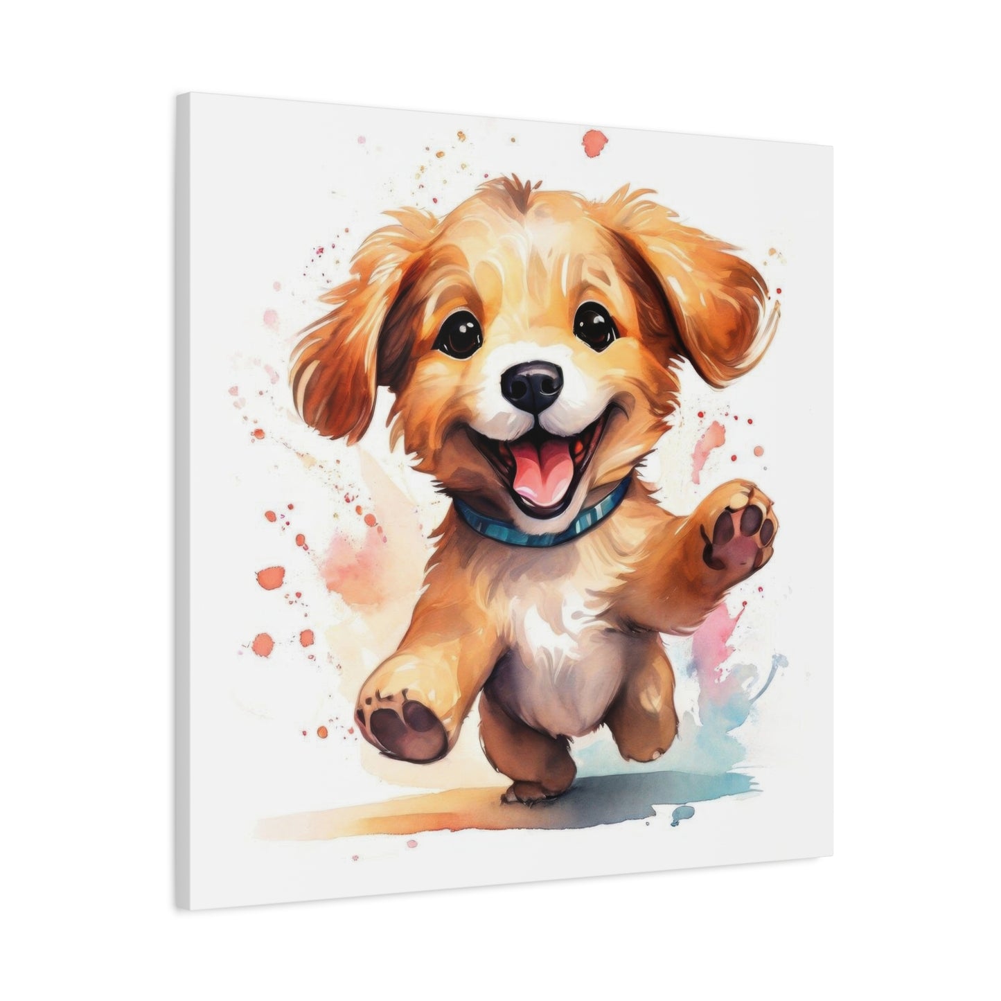 Happy Dancing Dog Puppy Wall Art & Canvas Prints