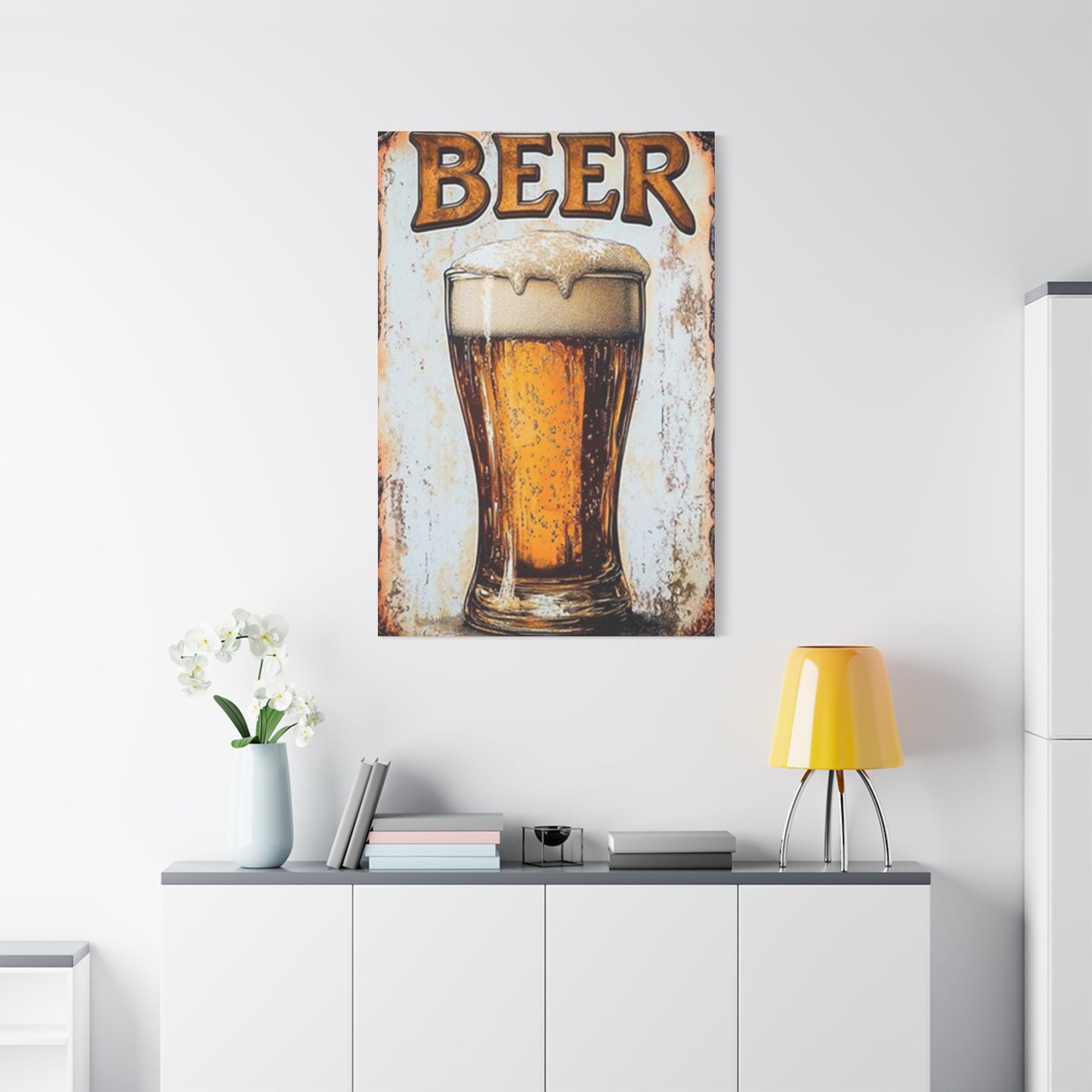 Beer Abstract Painting Wall Art & Canvas Prints