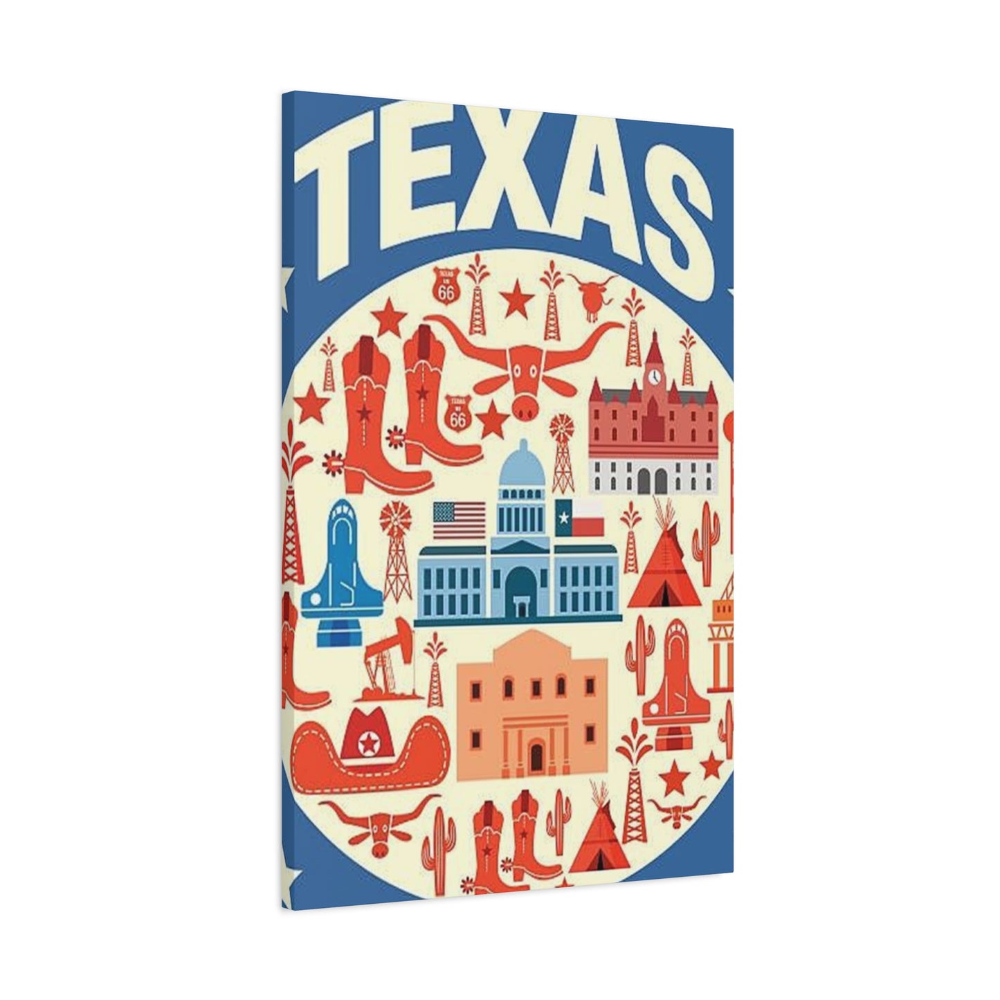 Blue Texas Poster Wall Art & Canvas Prints