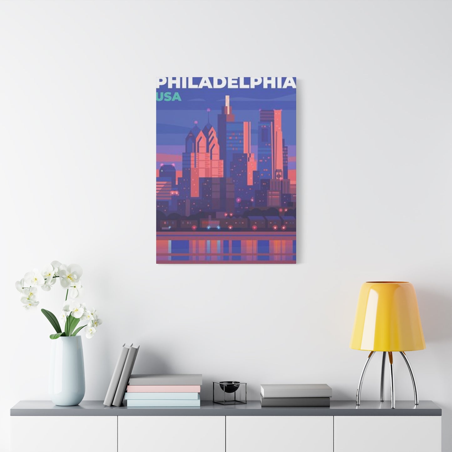 Cityscape In Evening Philadelphia Wall Art & Canvas Prints