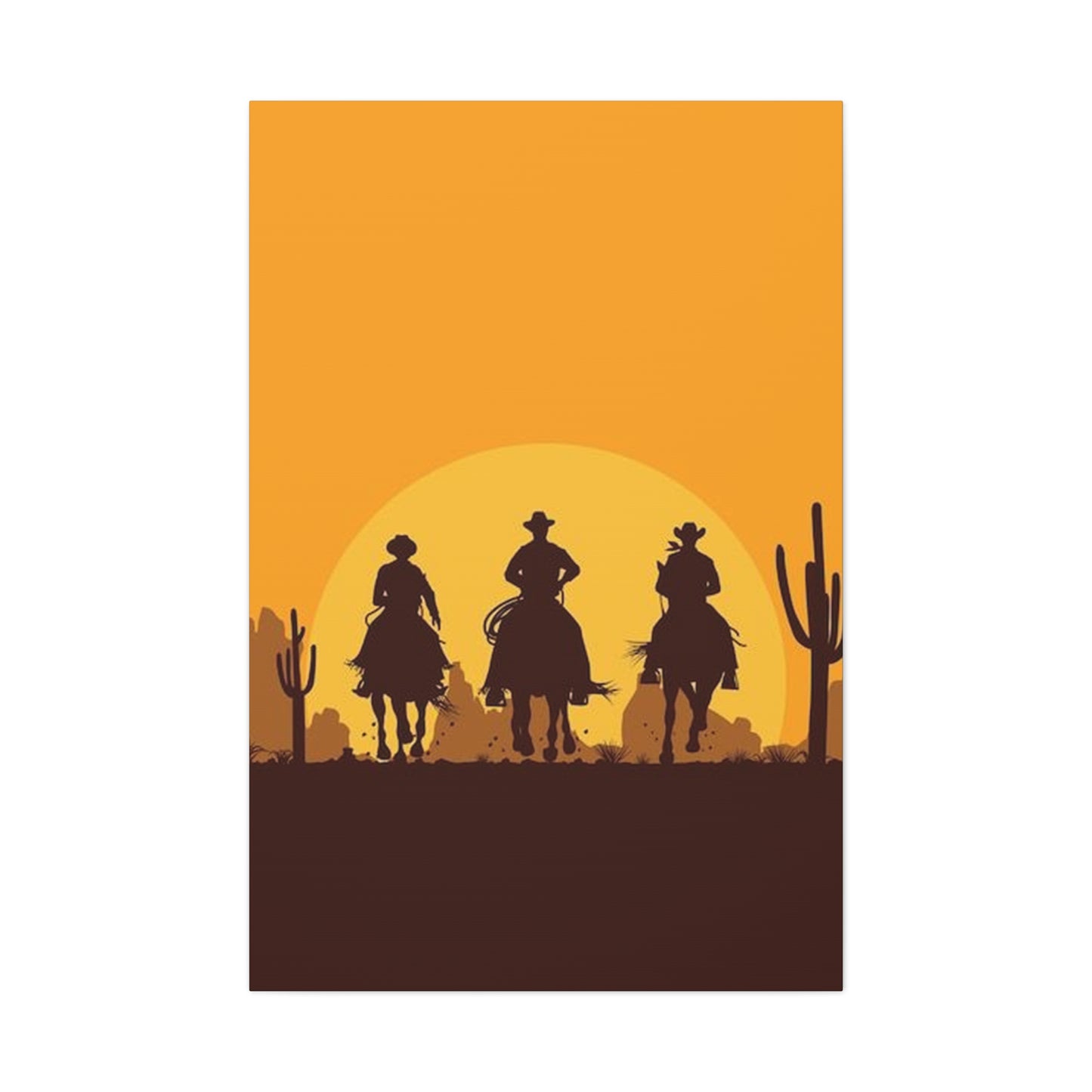 Horse Riding In Desert Wall Art & Canvas Prints