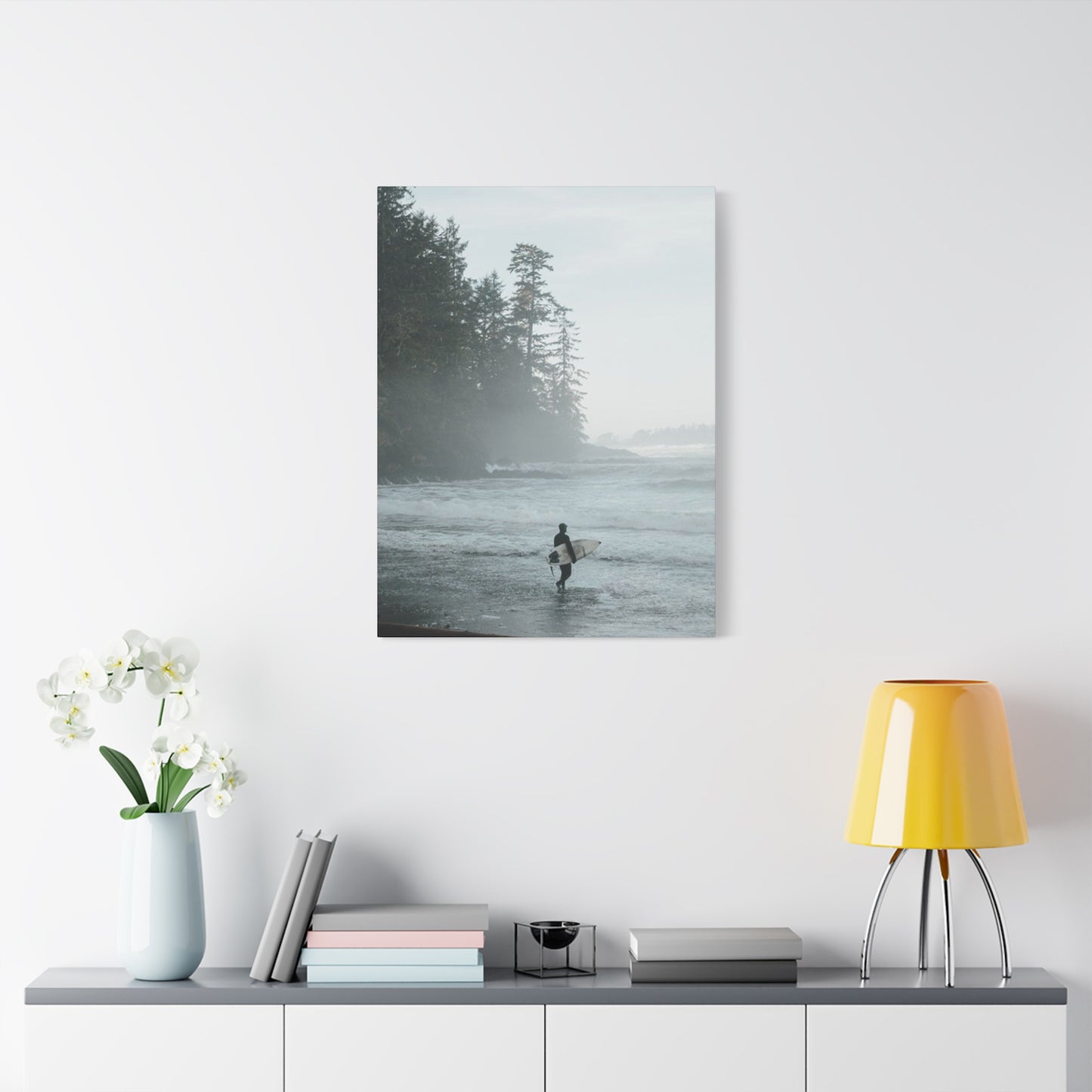 Black & White Surfing Poster Wall Art & Canvas Prints