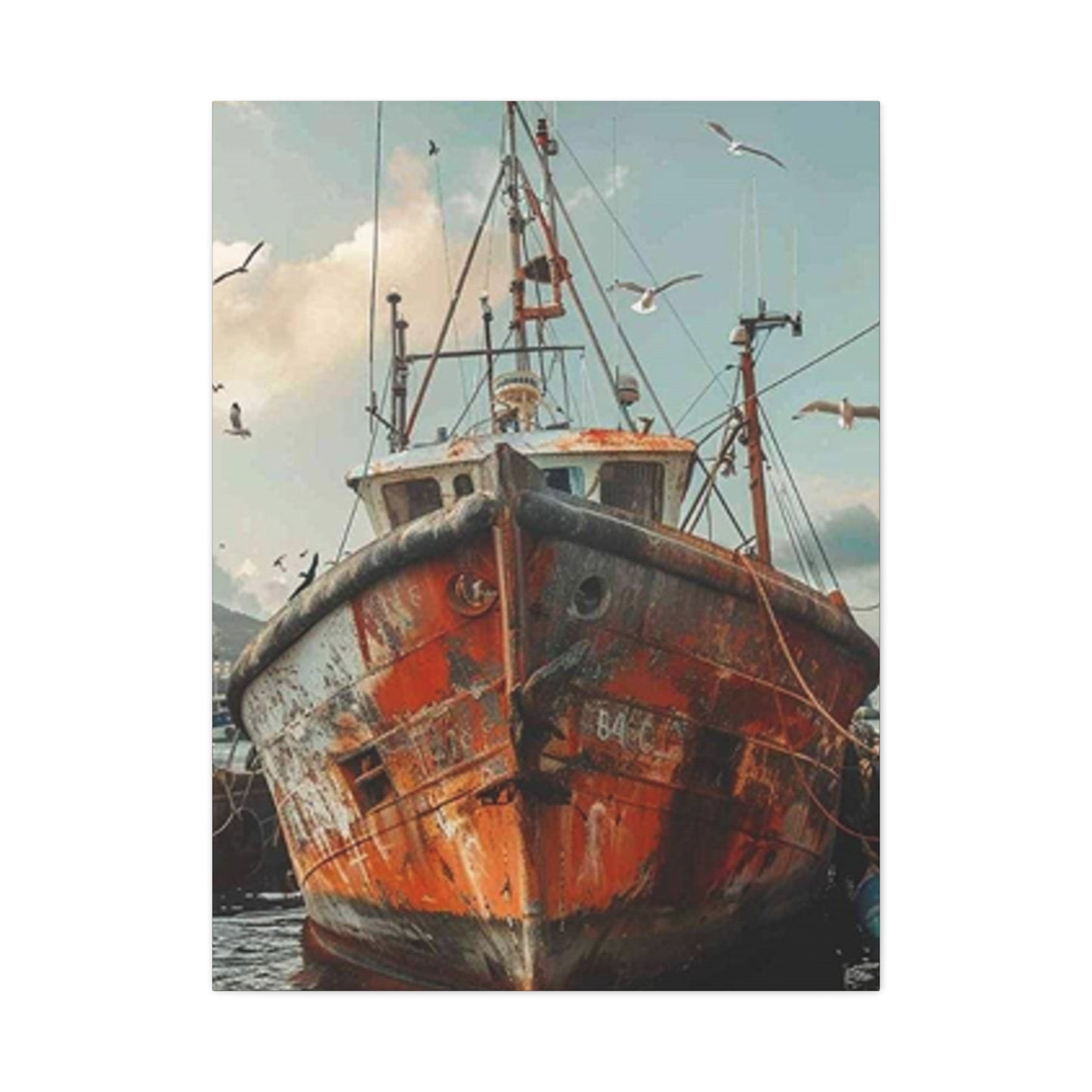 Abandoned Ship At Shore Wall Art & Canvas Prints