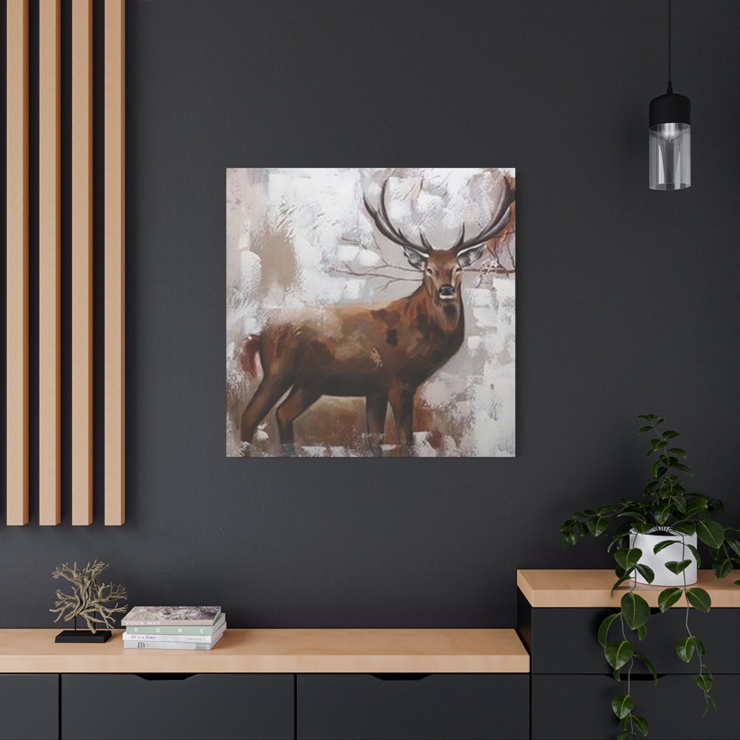 Handmade Reindeer Painting Wall Art & Canvas Prints