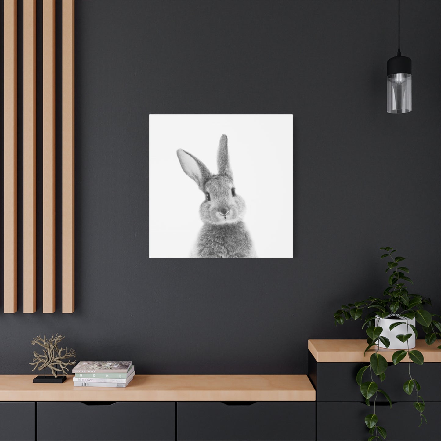 Black And White Rabbit Wall Art & Canvas Prints