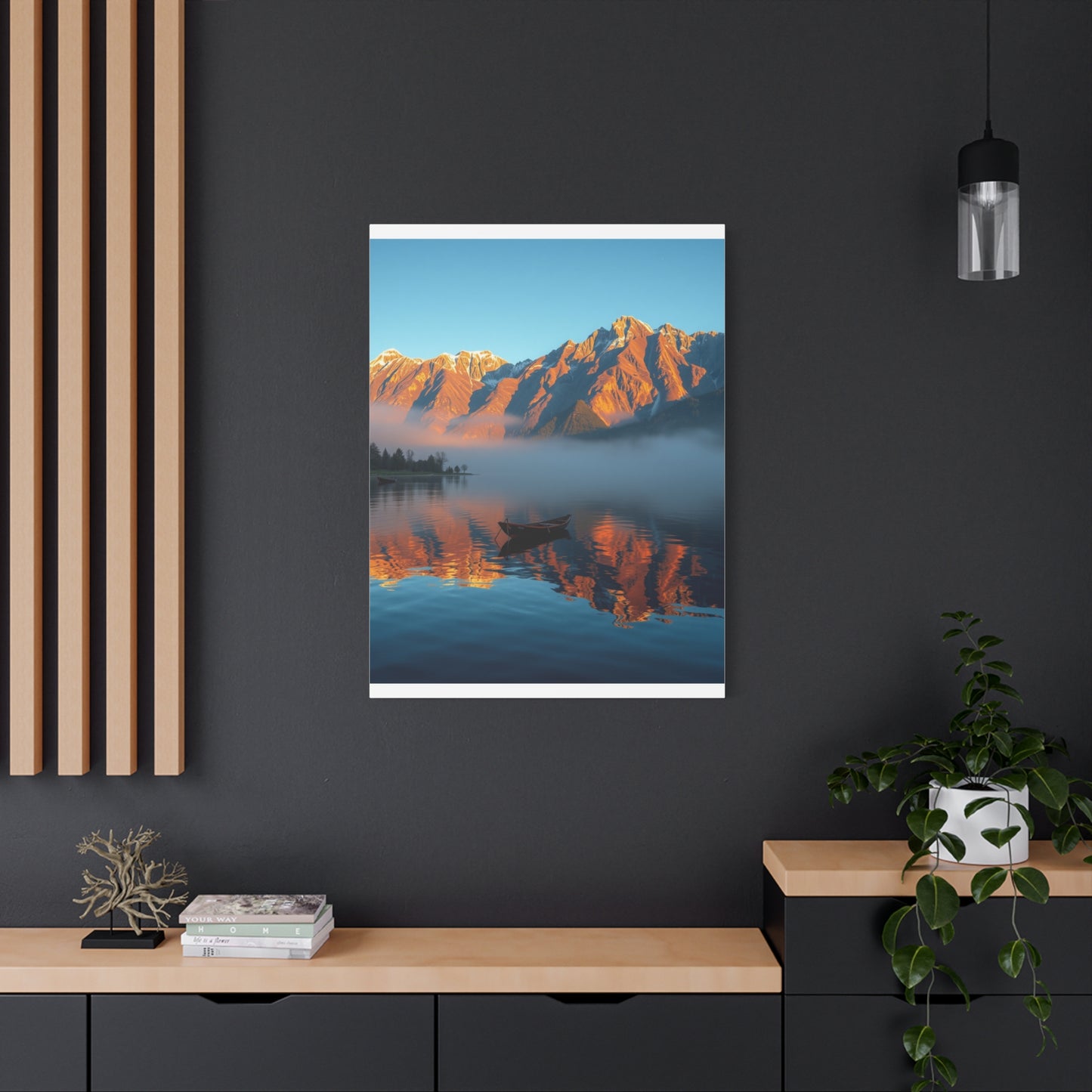 Premium Lake Canvas Print: Tranquil Waters Wall Decor