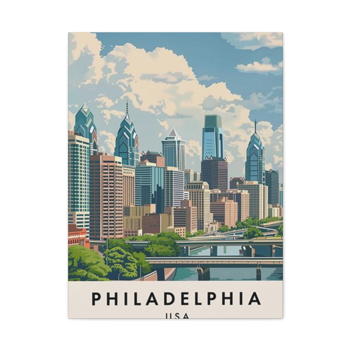 Bright Sunny Day In Philadelphia Wall Art & Canvas Prints