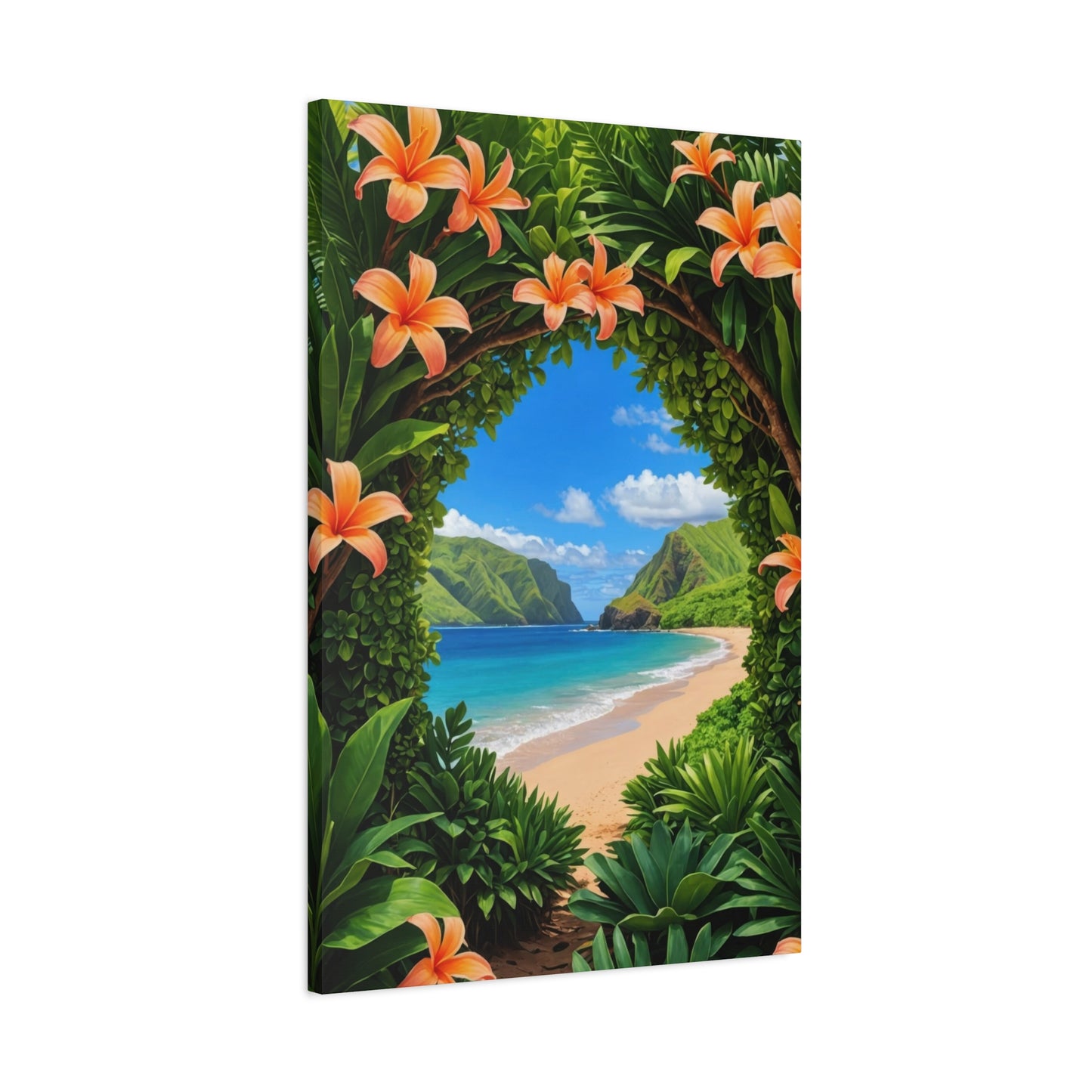 Hawaii Flower Frame Wall Art & Canvas Prints