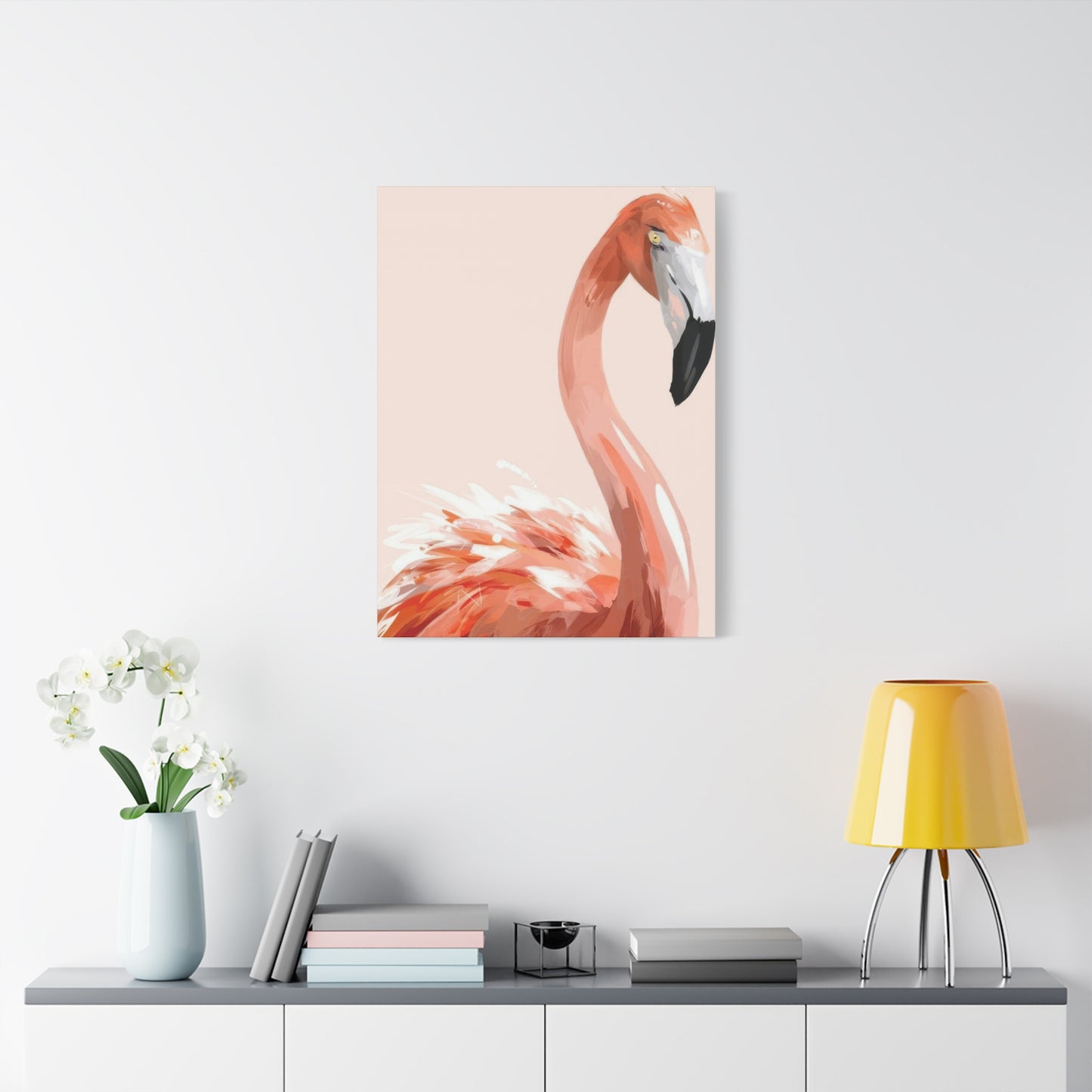 Flamingo Light Portrait Wall Art & Canvas Prints