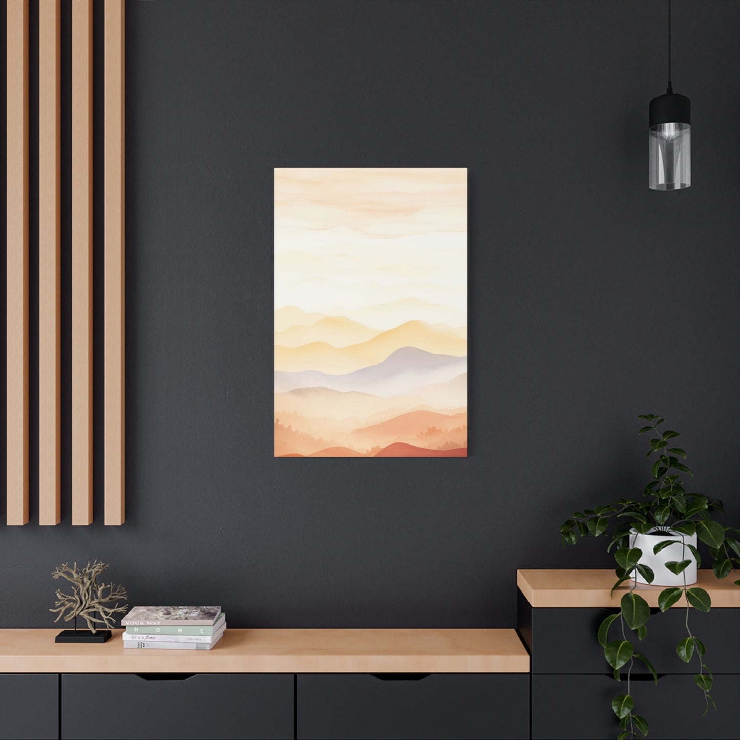 Warm Mountain Range Earth Tones Wall Art & Canvas Prints