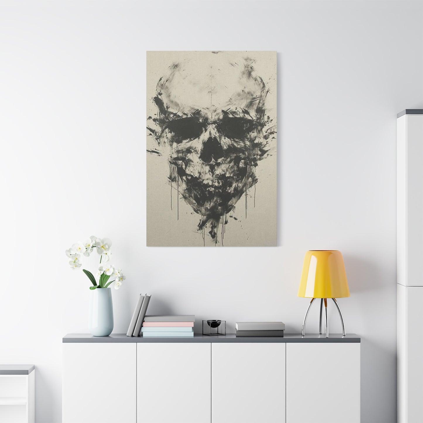 Skull Charcoal Drawing Wall Art & Canvas Prints