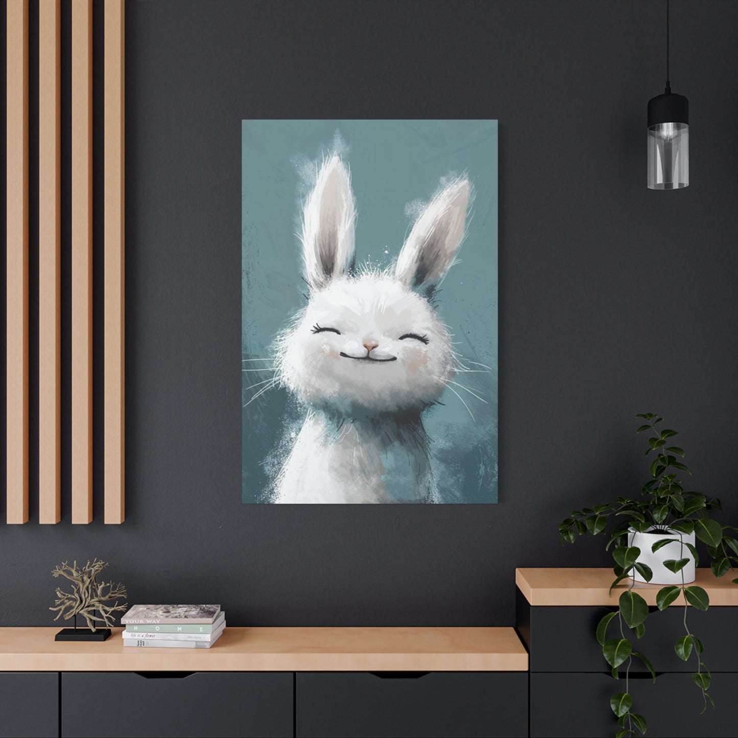 The Small White Bunny Wall Art & Canvas Prints