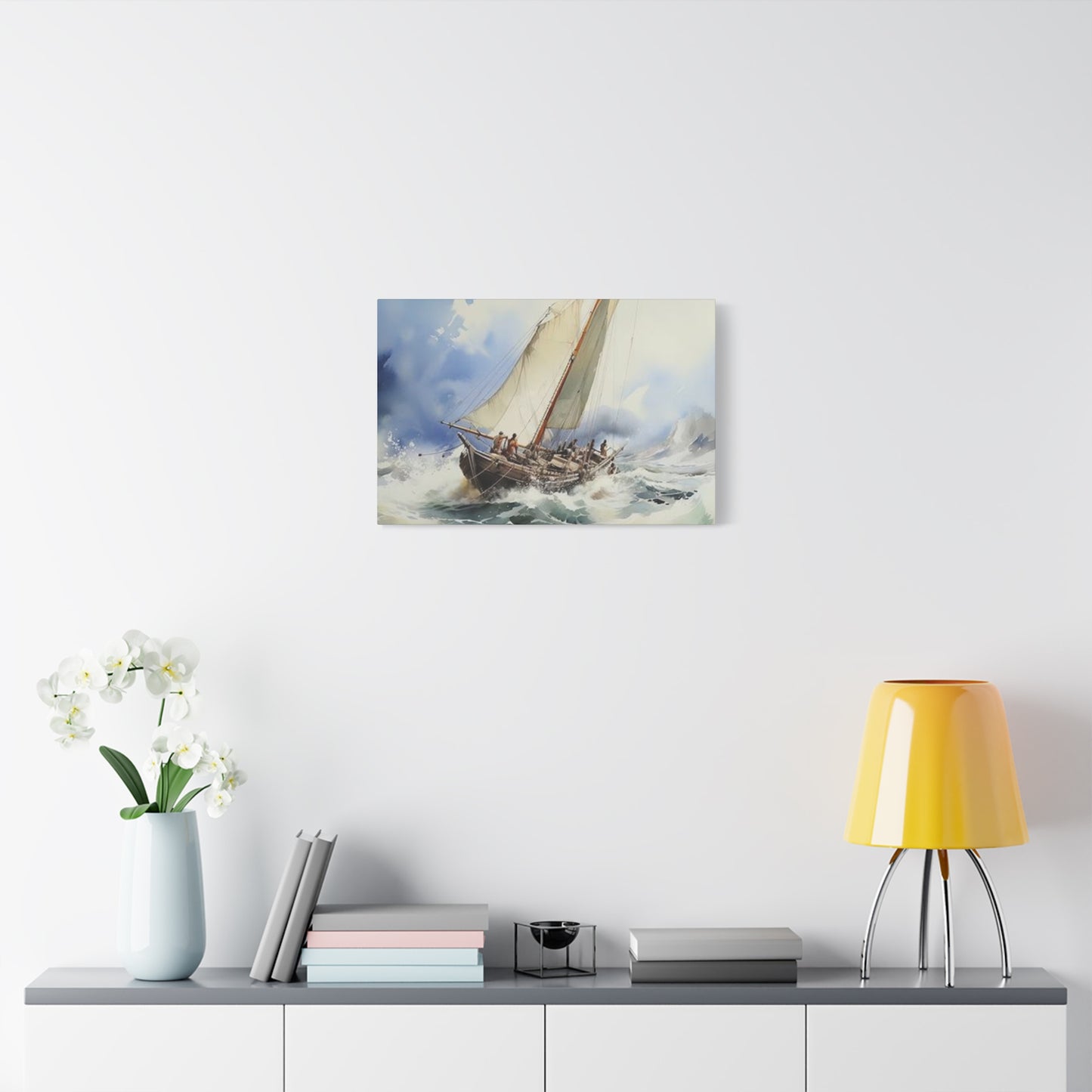 Ships In Ocean Painting Wall Art & Canvas Prints