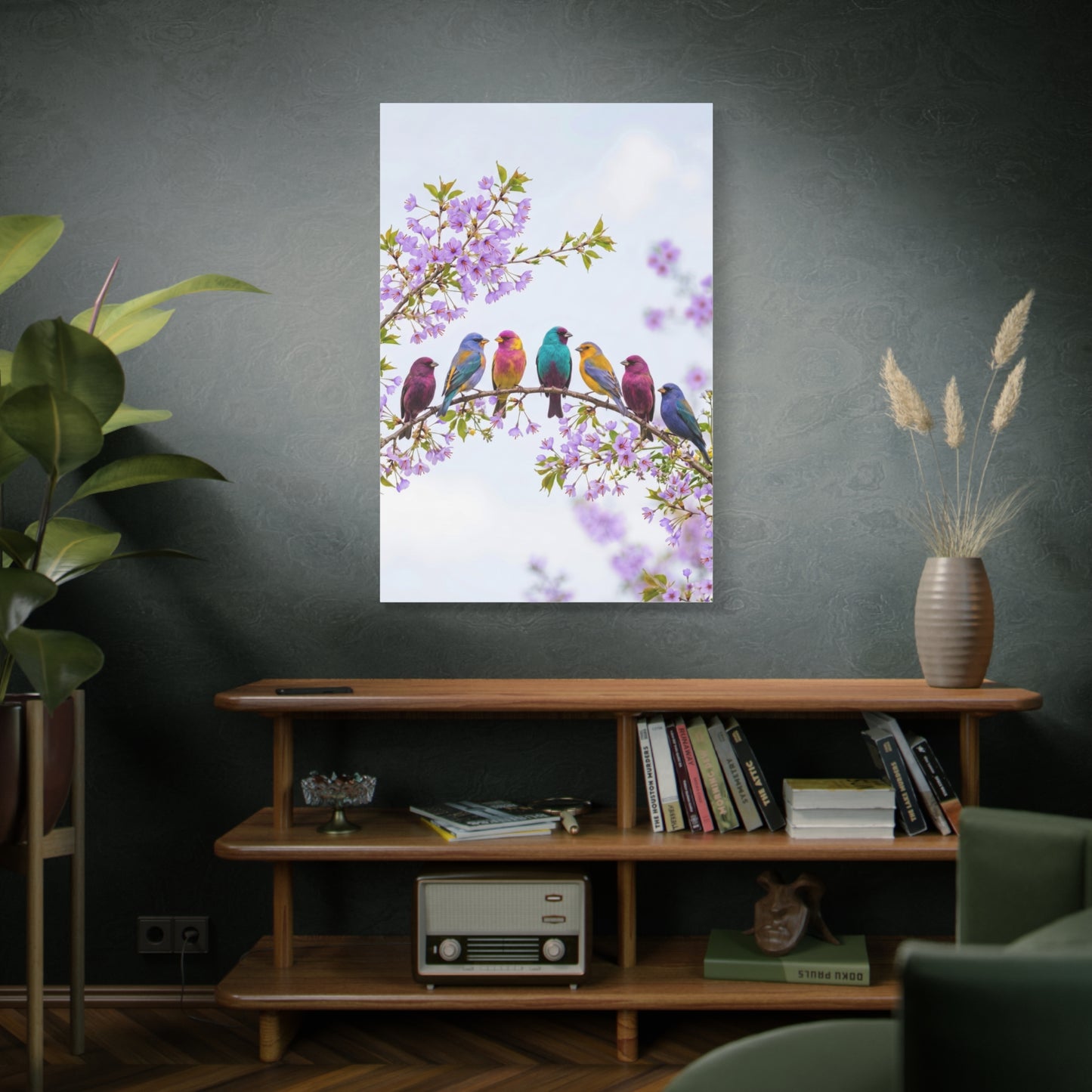 Spring Blossom Birds Composition Wall Art & Canvas Print