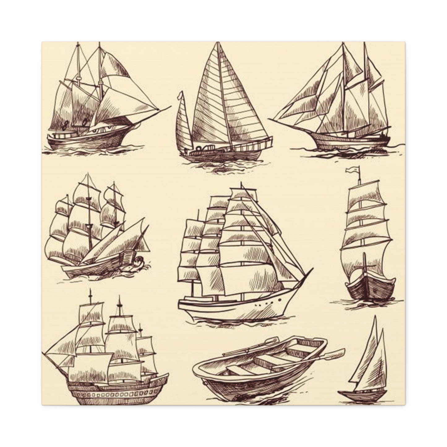 Ship Sailing Painting Wall Art & Canvas Prints