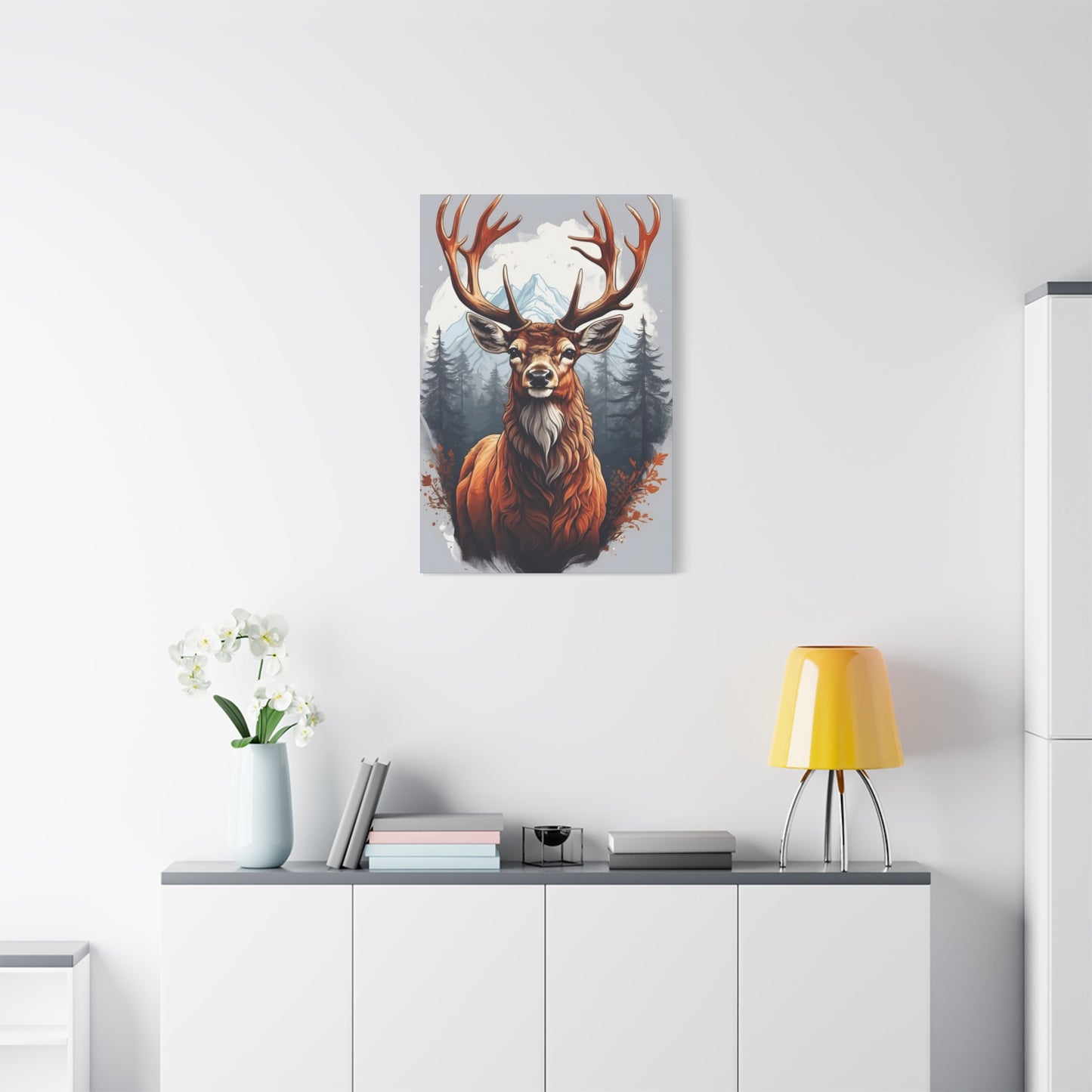 Deer With Large Antlers Wall Art & Canvas Prints