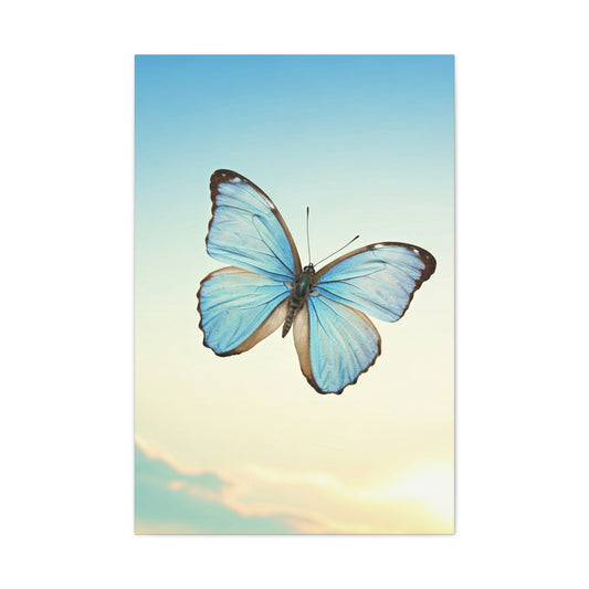 Blue Sky Butterfly Serenity Wall Art & Canvas Prints