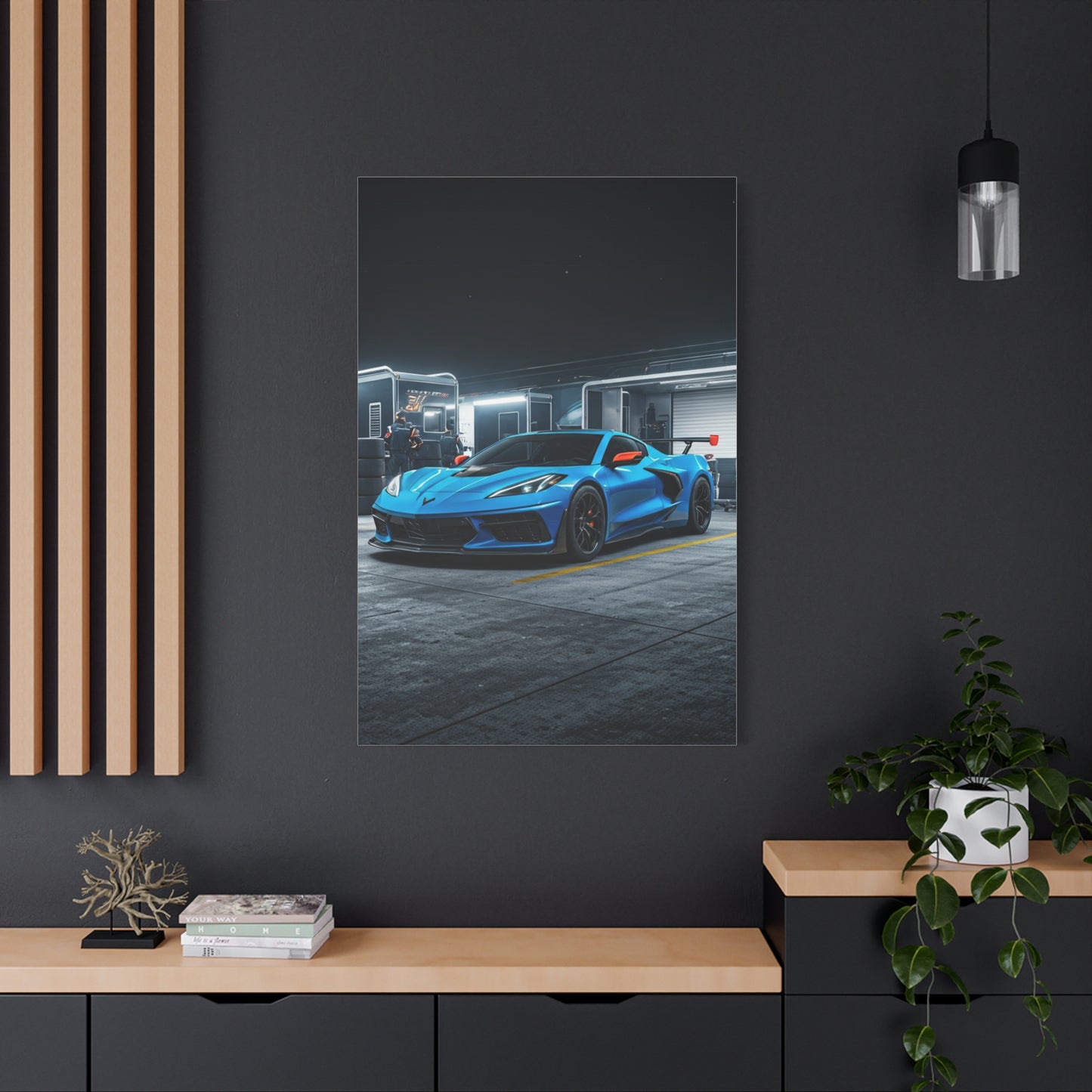Chevrolet Corvette C8 Z06 Paddock Night Scene Wall Art & Canvas Prints