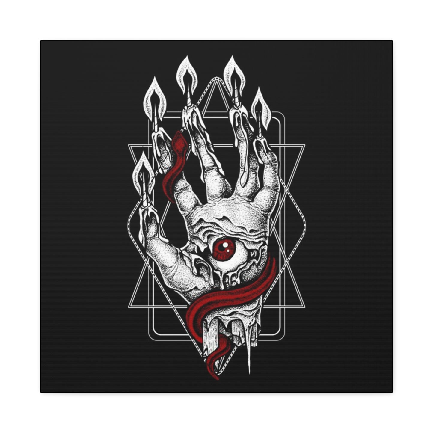 Snake On Scary Hand Wall Art & Canvas Prints