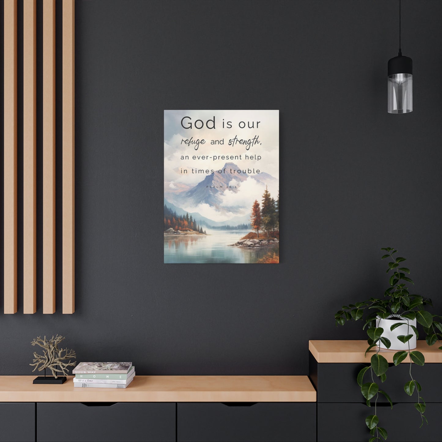 God Is Our Refuge And Strength Poster Wall Art & Canvas Prints