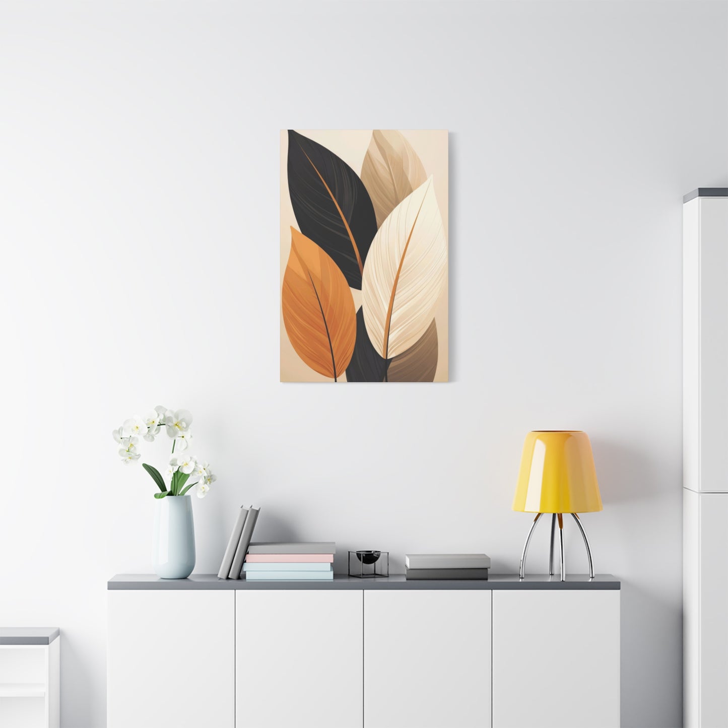 Warm Dark Leaves Deco Wall Art & Canvas Prints