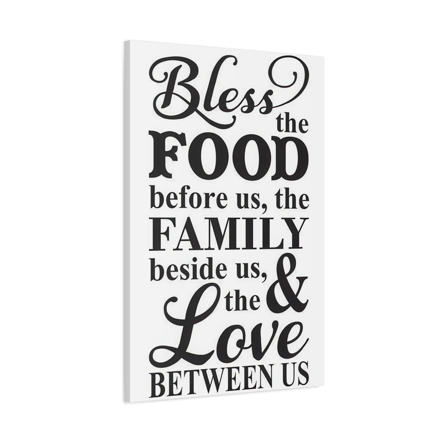 Bless Food Family Love Wall Art & Canvas Prints