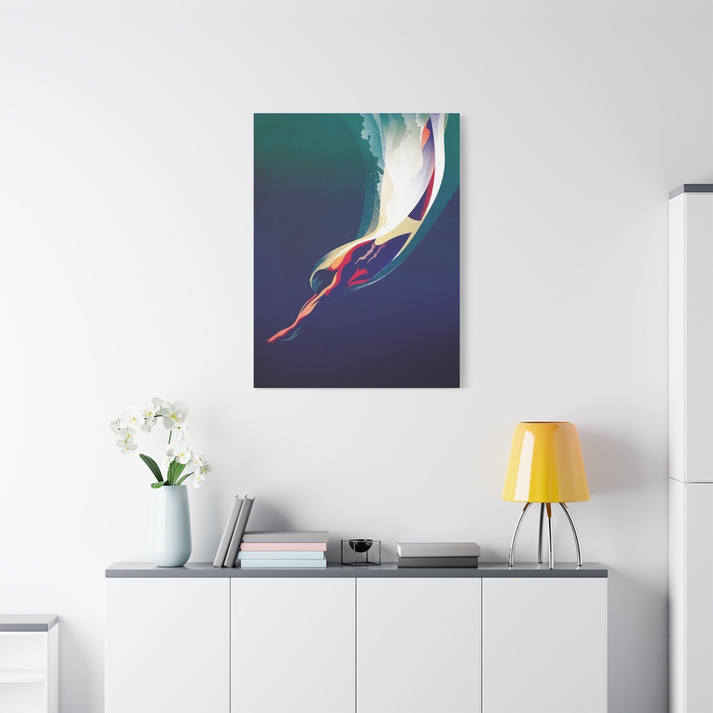 Wave Diving Poster Wall Art & Canvas Prints